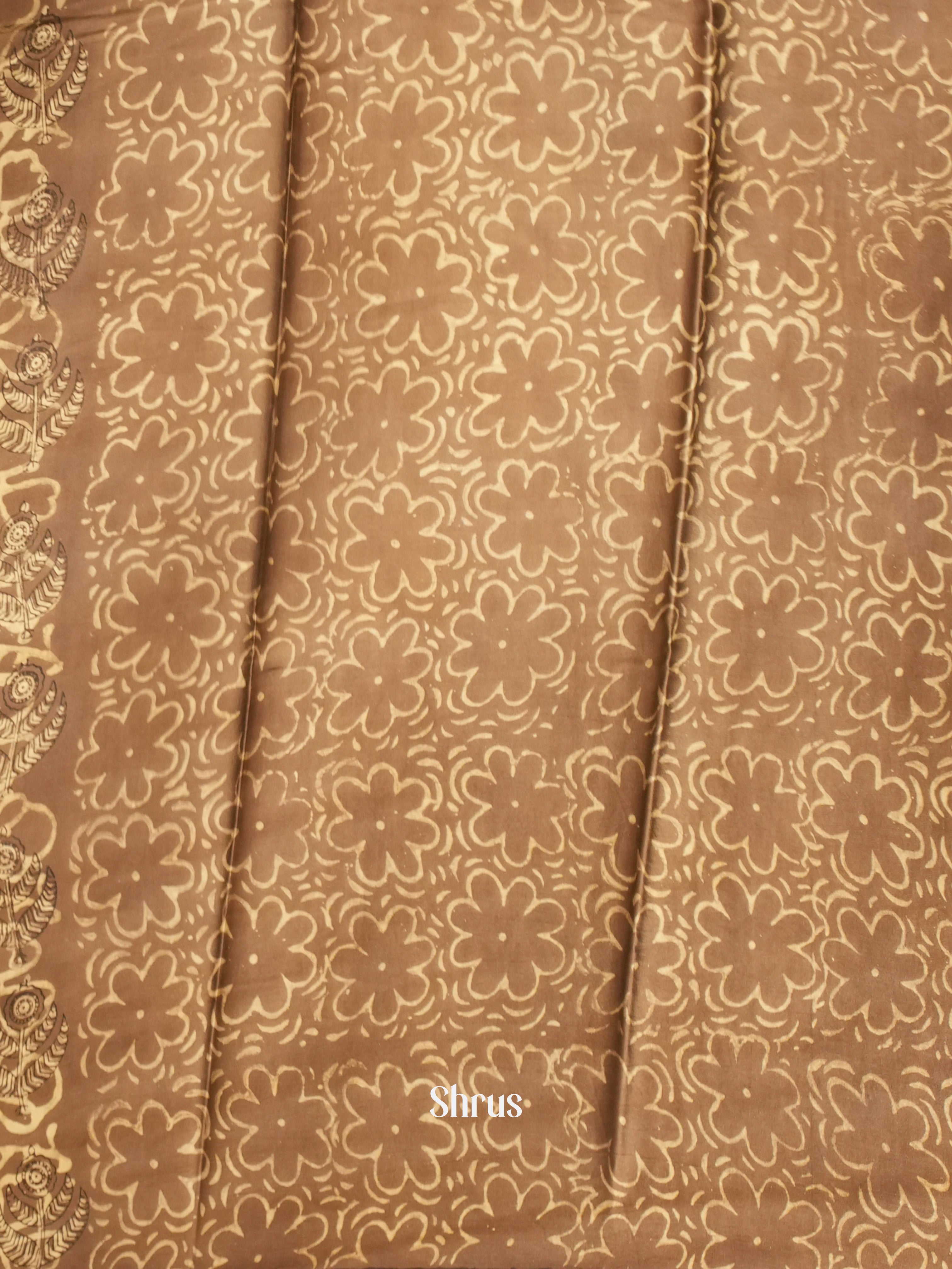 Brown - Modal Silk Saree