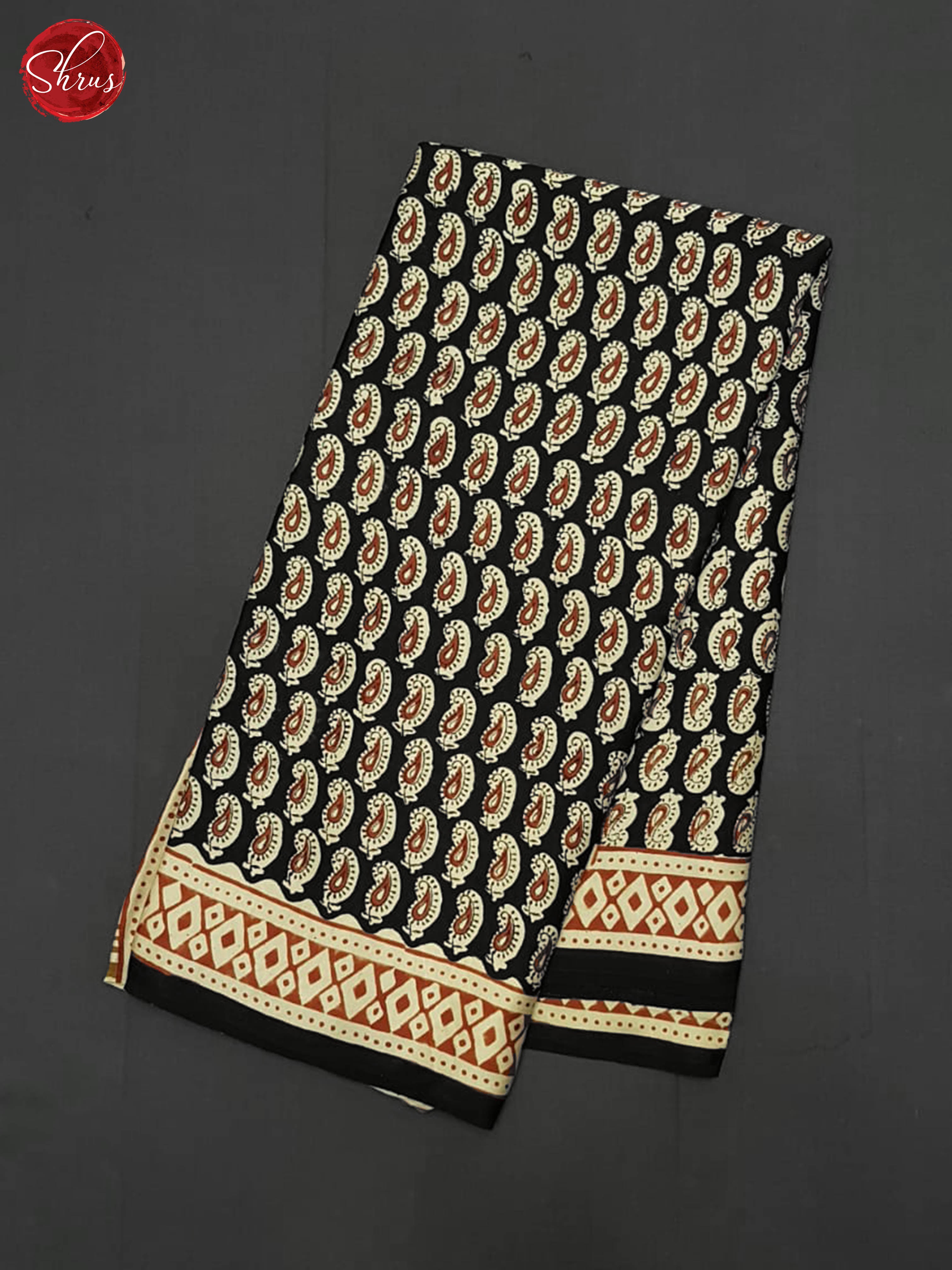 Black & Red  - Modal Silk Saree - Shop on ShrusEternity.com