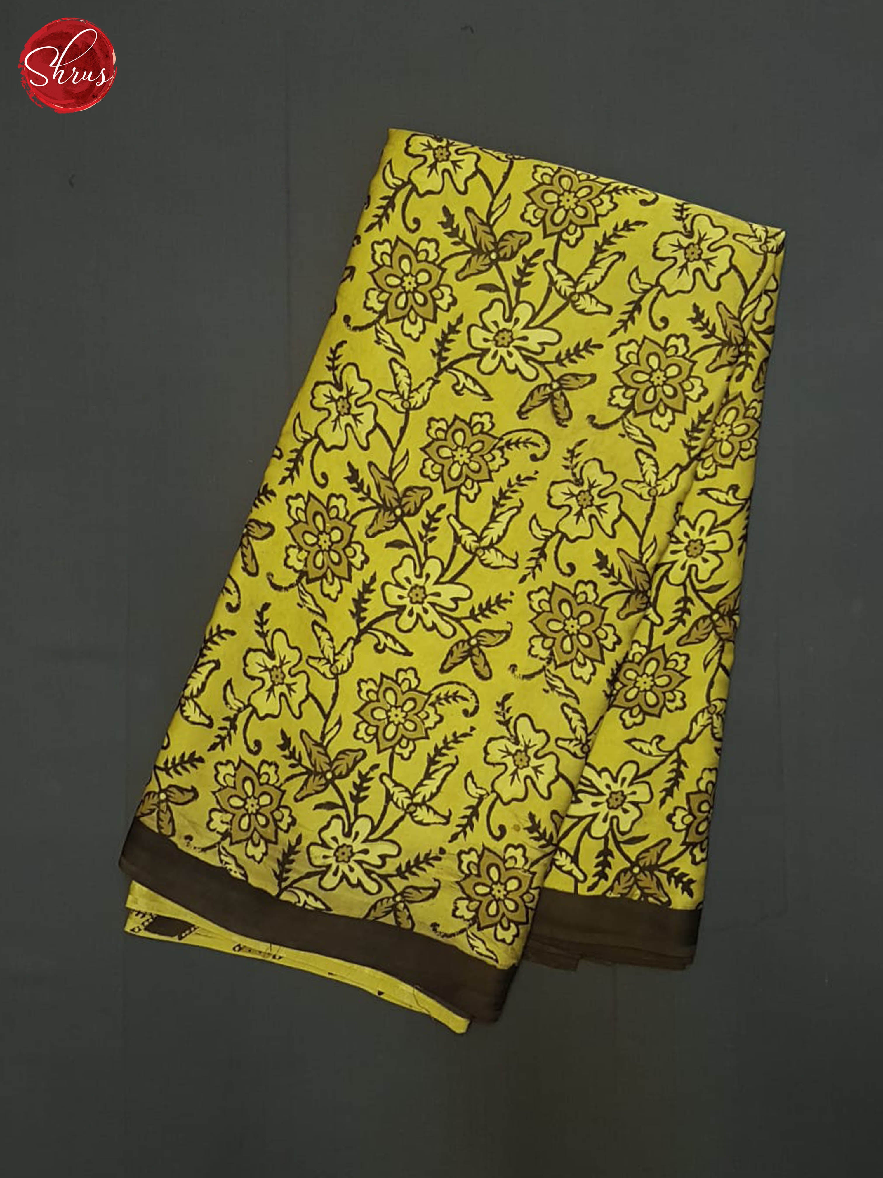 Mustard & Brown  - Modal Silk Saree - Shop on ShrusEternity.com