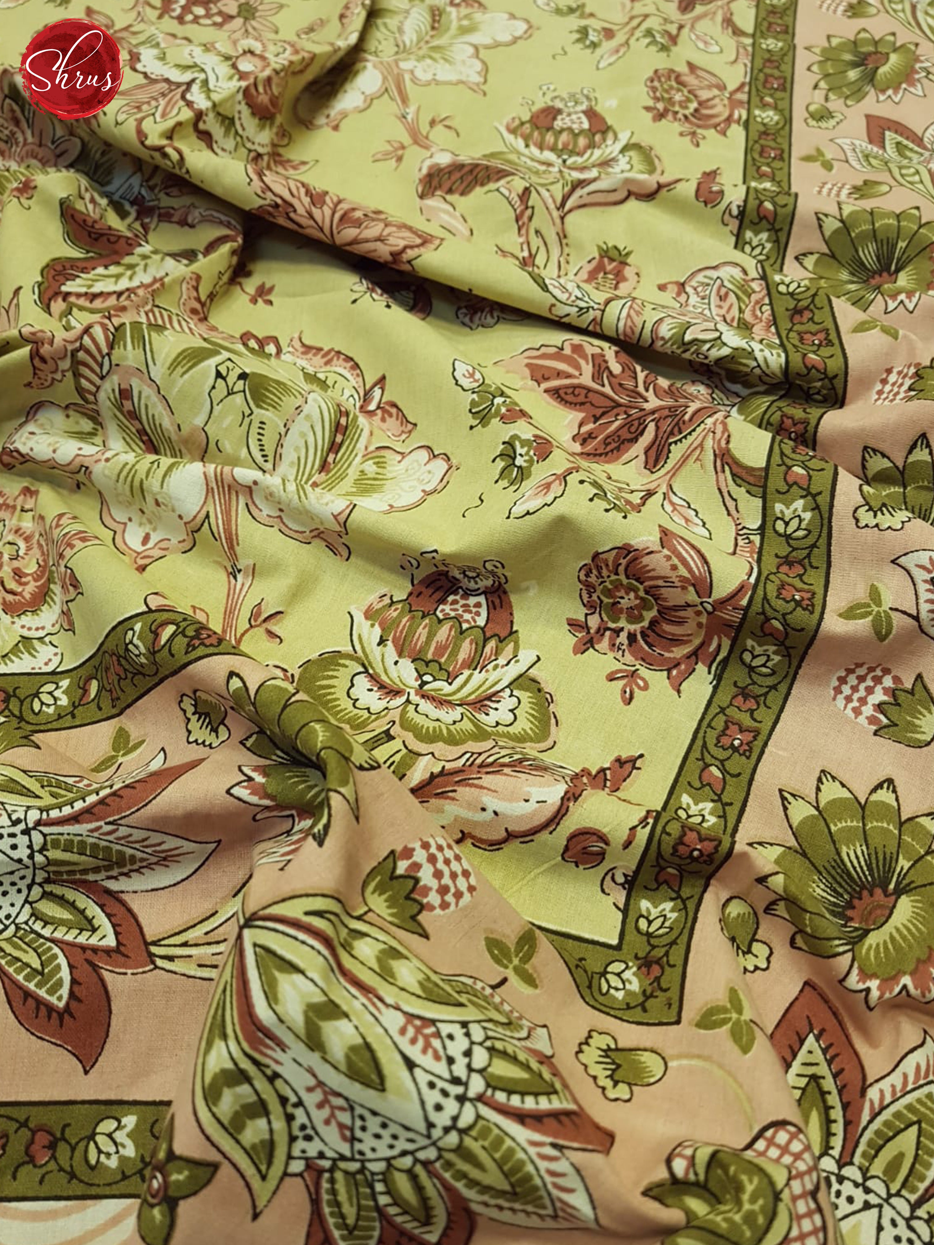 Green And Pink- jaipuri block Printed Double Bed sheet - Shop on ShrusEternity.com