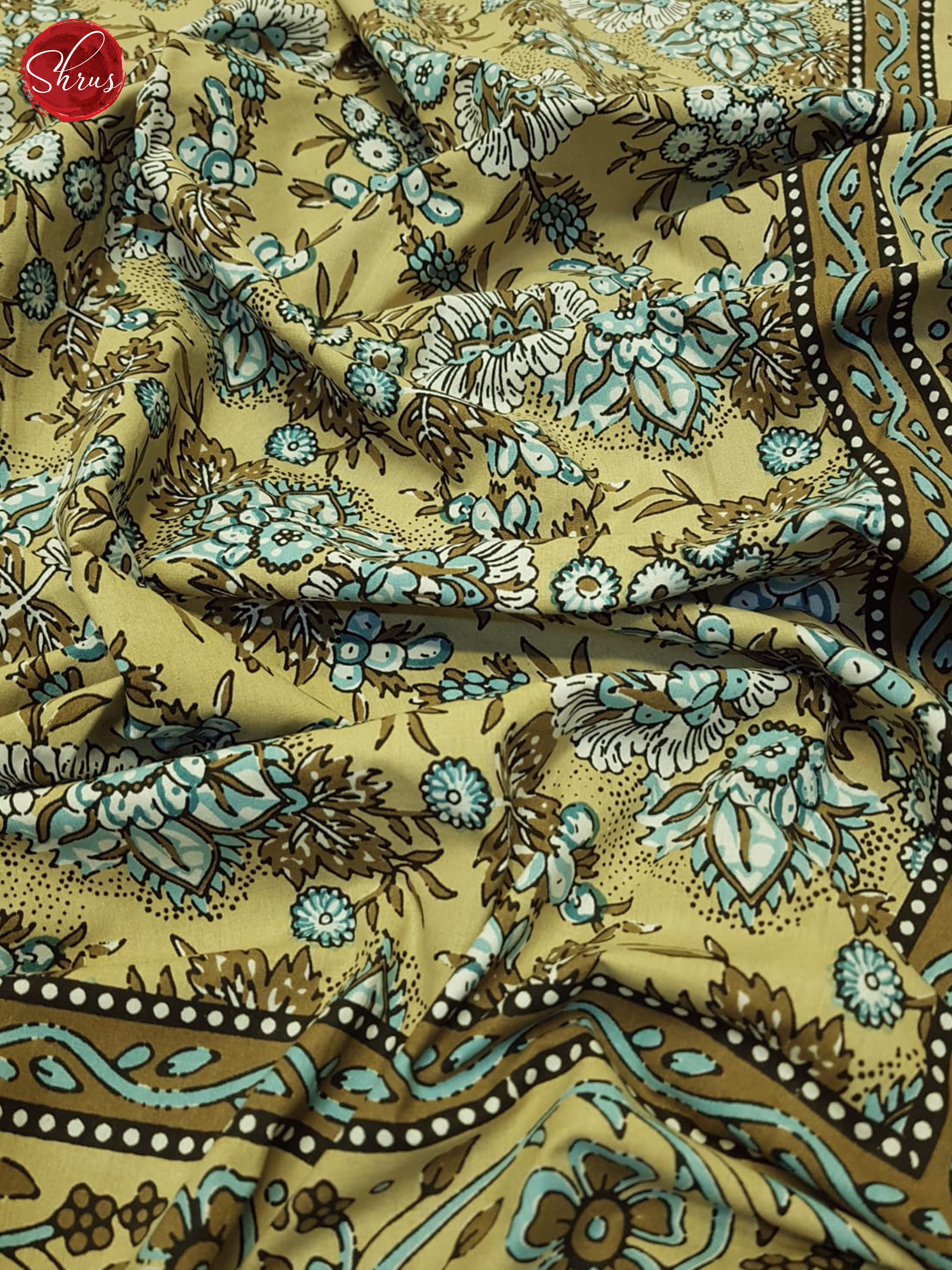 Beige & Blue - Jaipur Block Printed Double Bed Spread - Shop on ShrusEternity.com