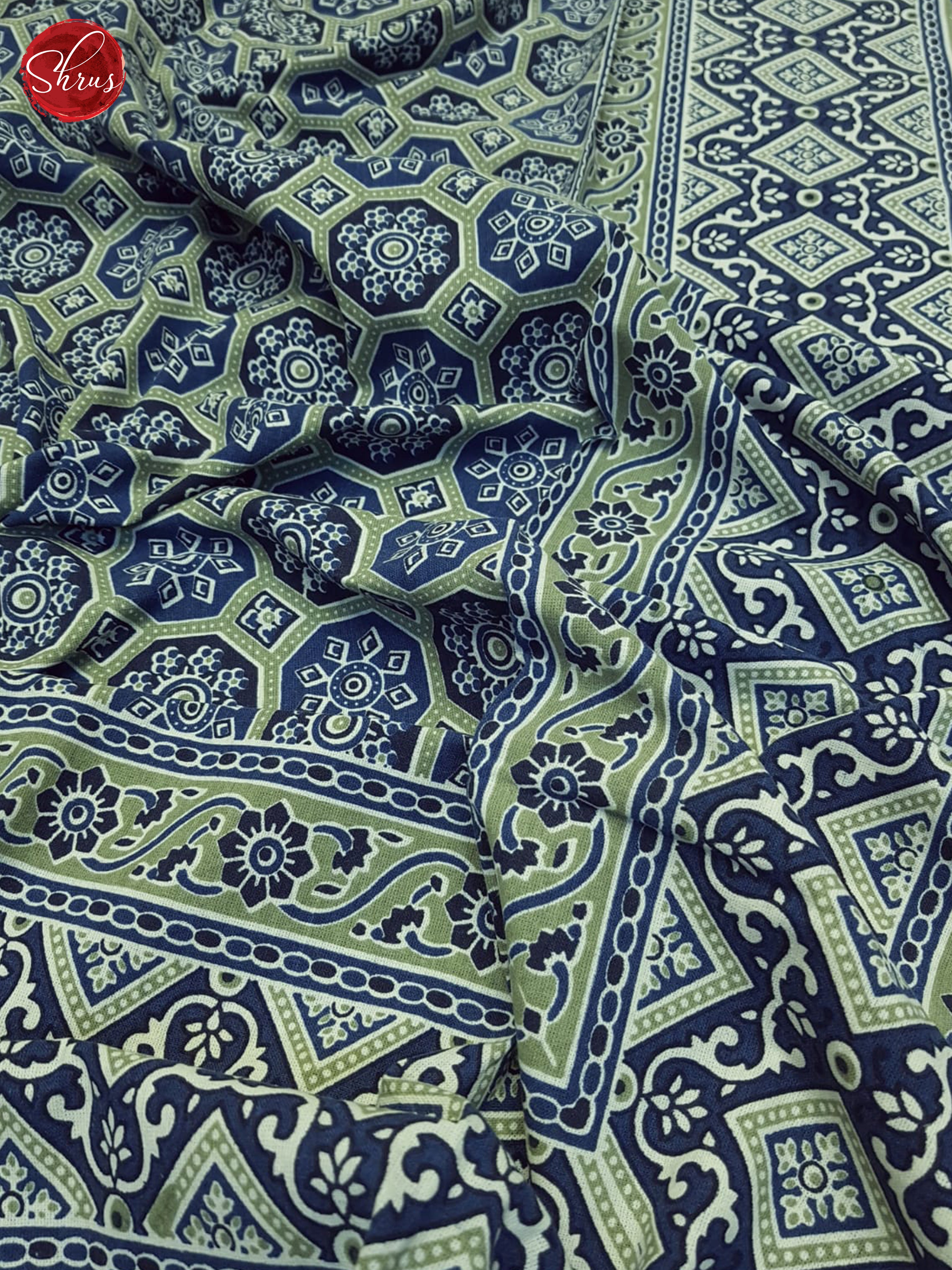 Green & Blue- Jaipuri Block printed Bedsheet - Shop on ShrusEternity.com