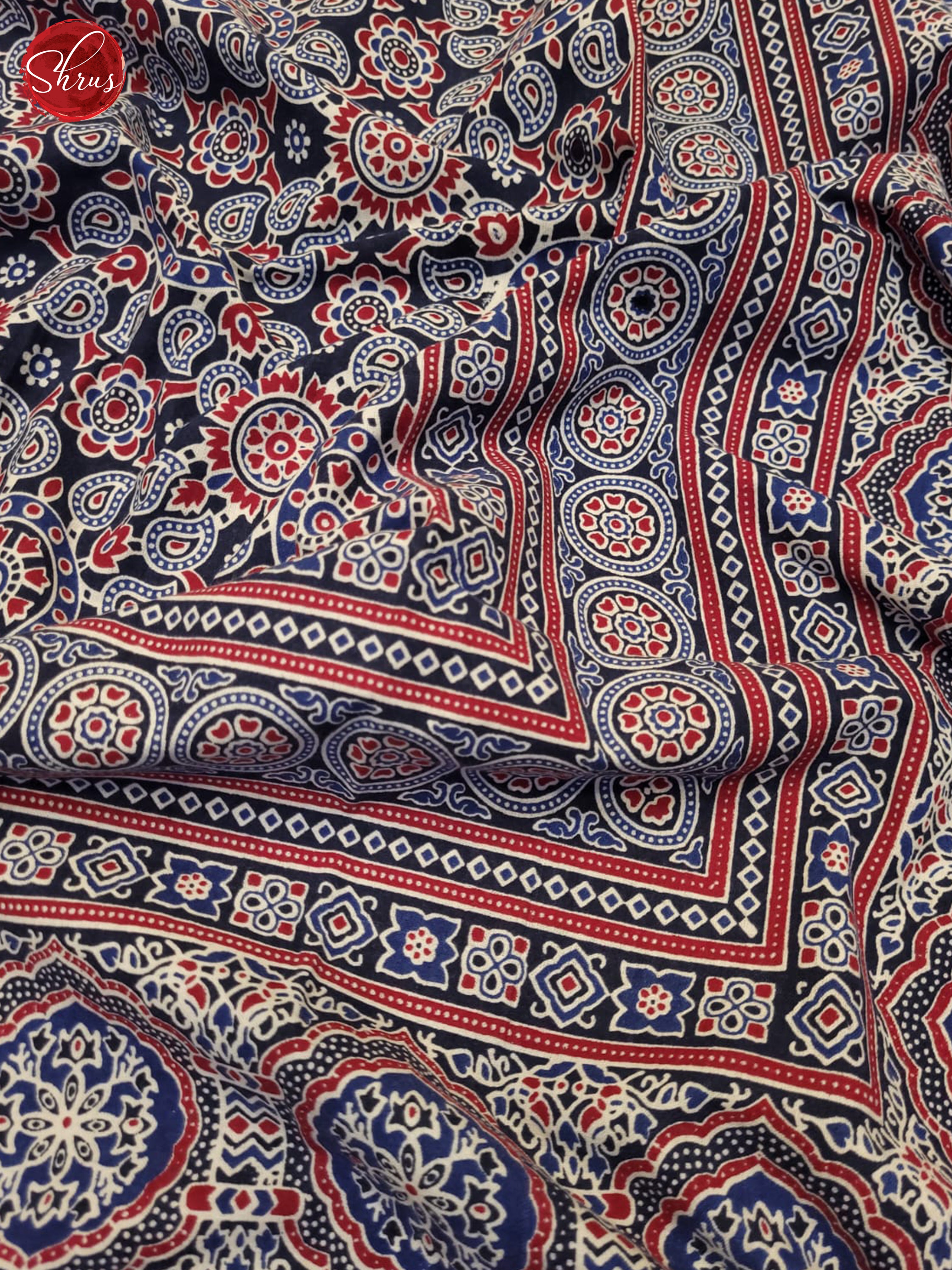 Blue And Red- Jaipur Cotton Block Printed Bed Spread - Shop on ShrusEternity.com