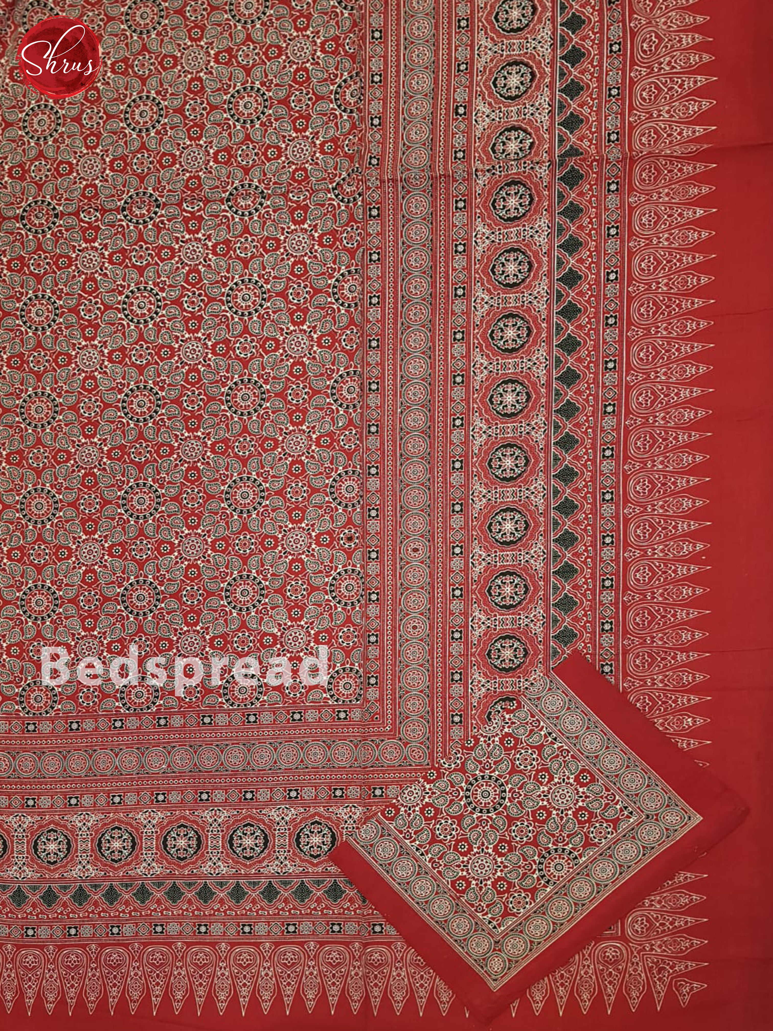 Reds - Jaipuri block printed Cotton Bed Spreads - Shop on ShrusEternity.com