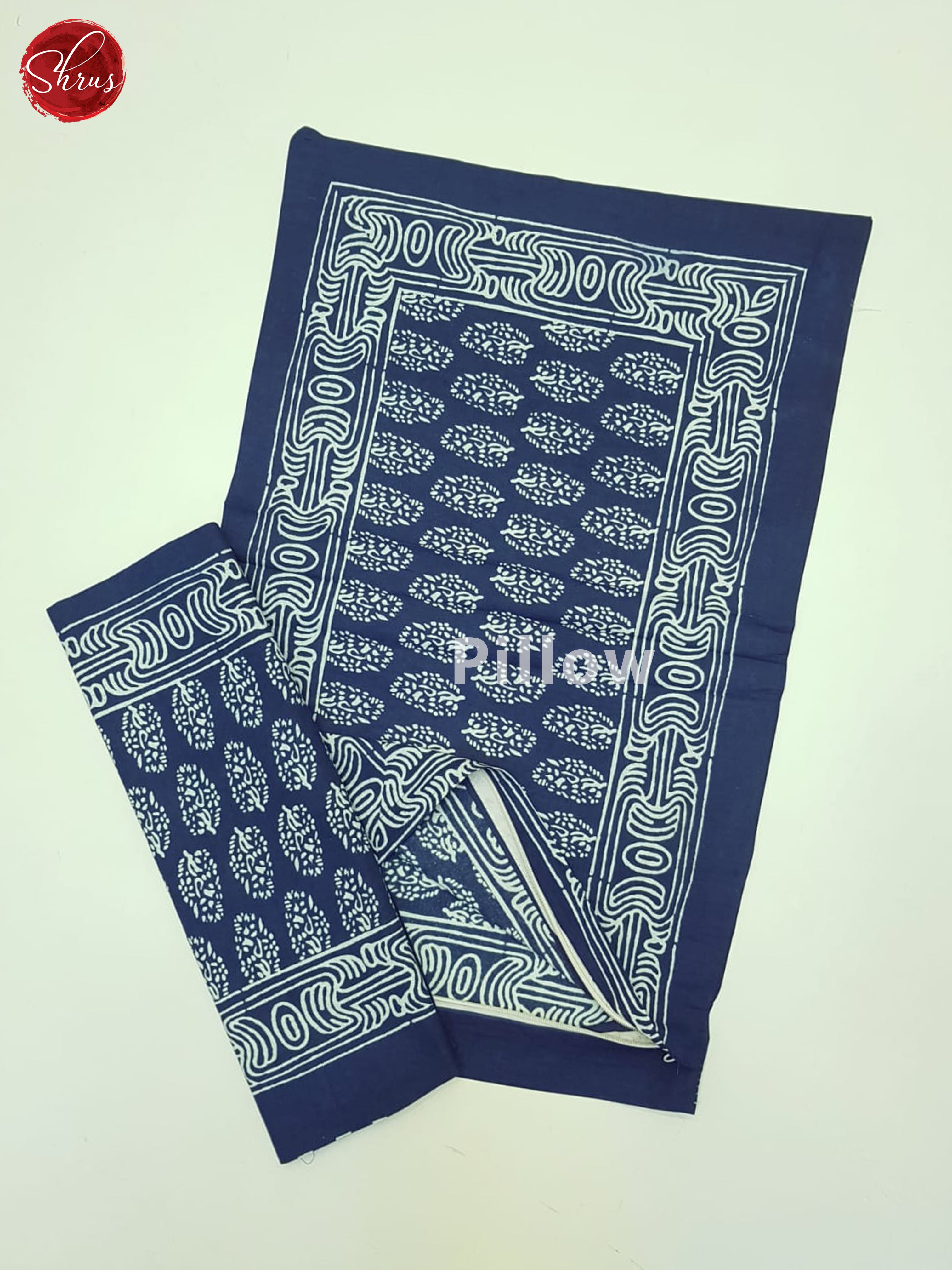 Blue-Jaipuri Block Printed Cotton Bed Spread - Shop on ShrusEternity.com