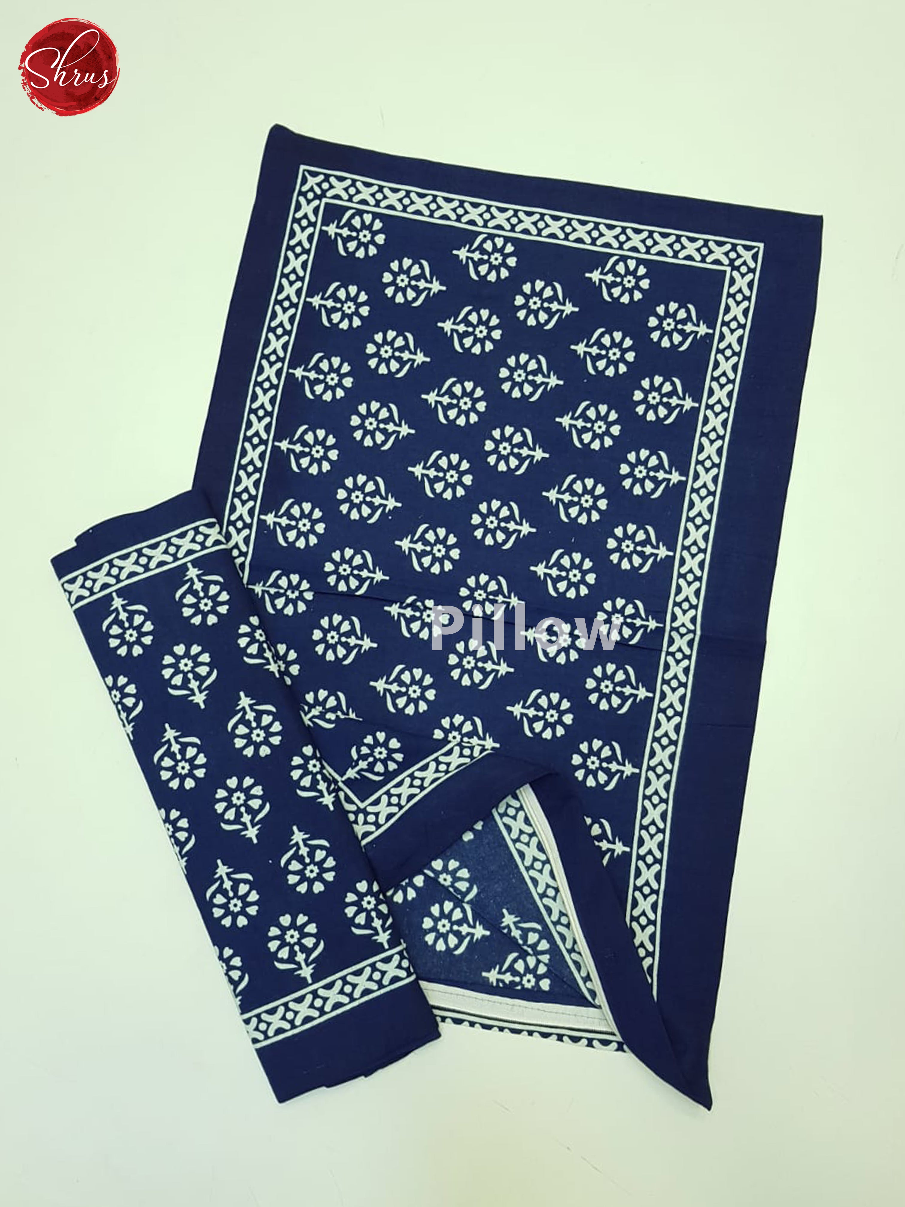 Blue- Jaipuri Block Printed Bedsheet - Shop on ShrusEternity.com