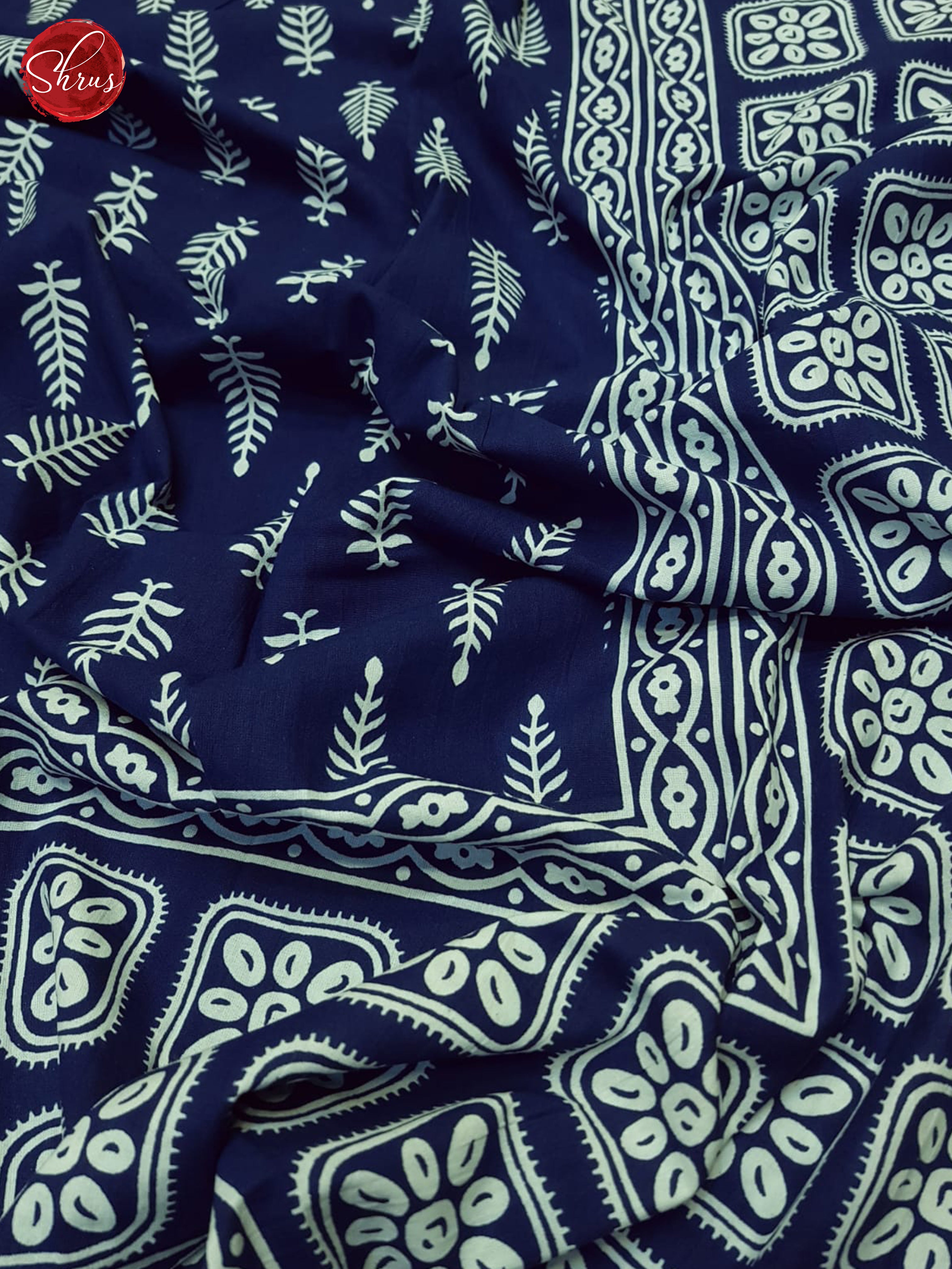 Blue- Jaipuri Block Printed double Bed Spread - Shop on ShrusEternity.com