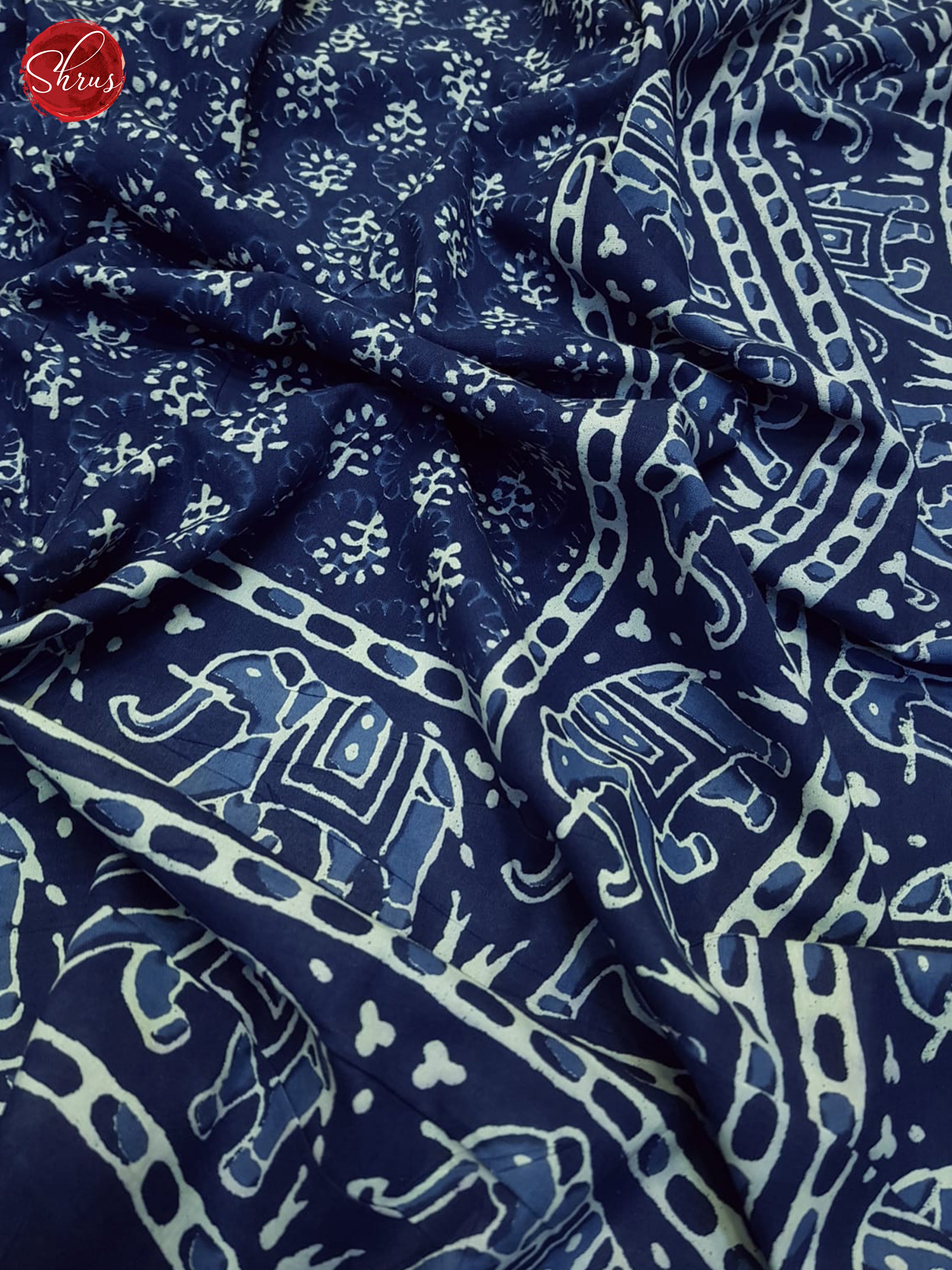 Blue- Jaipuri Block printed Double Bedsheet - Shop on ShrusEternity.com