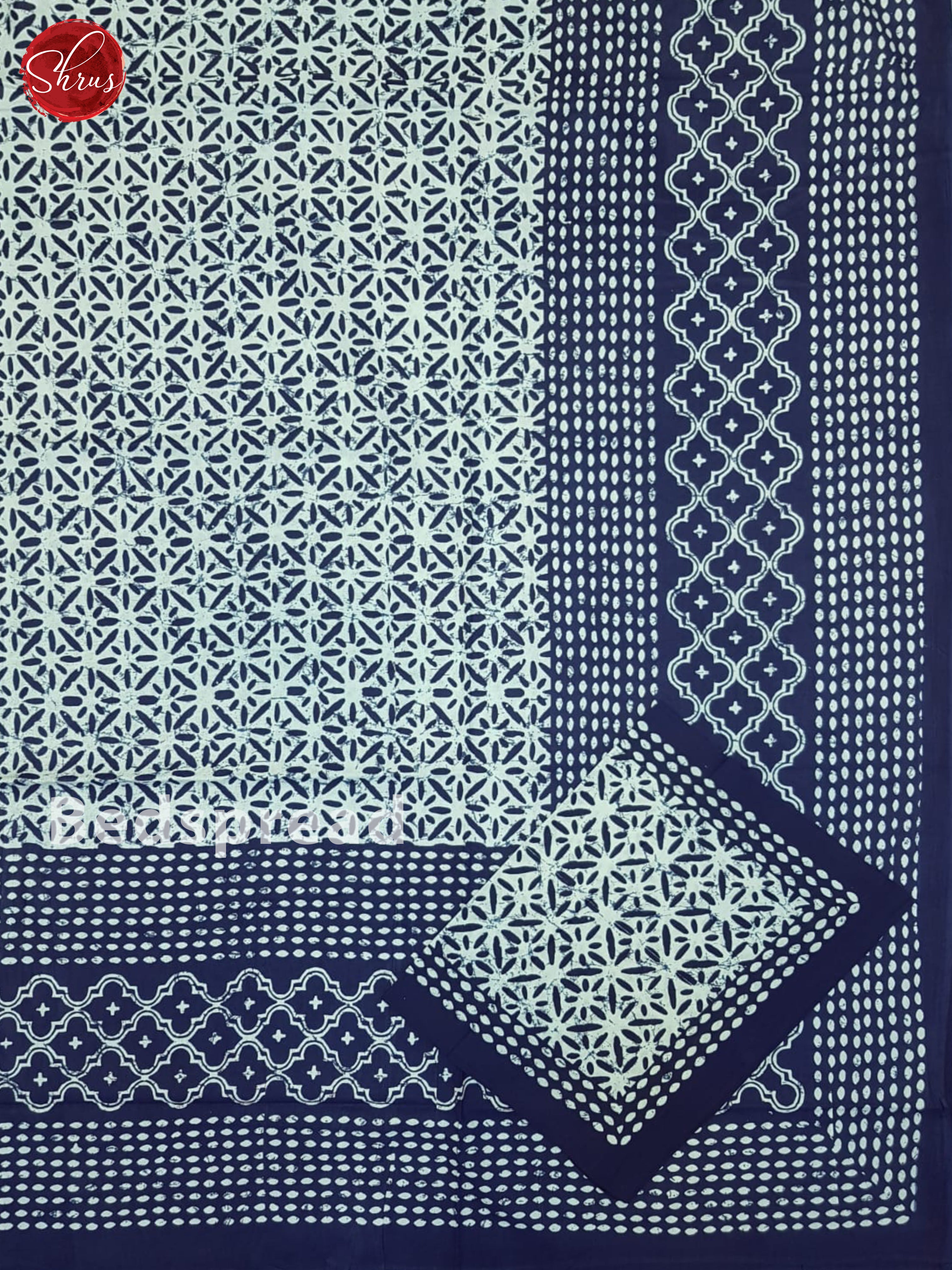 Blue- Jaipuri Block printed Bedsheet - Shop on ShrusEternity.com