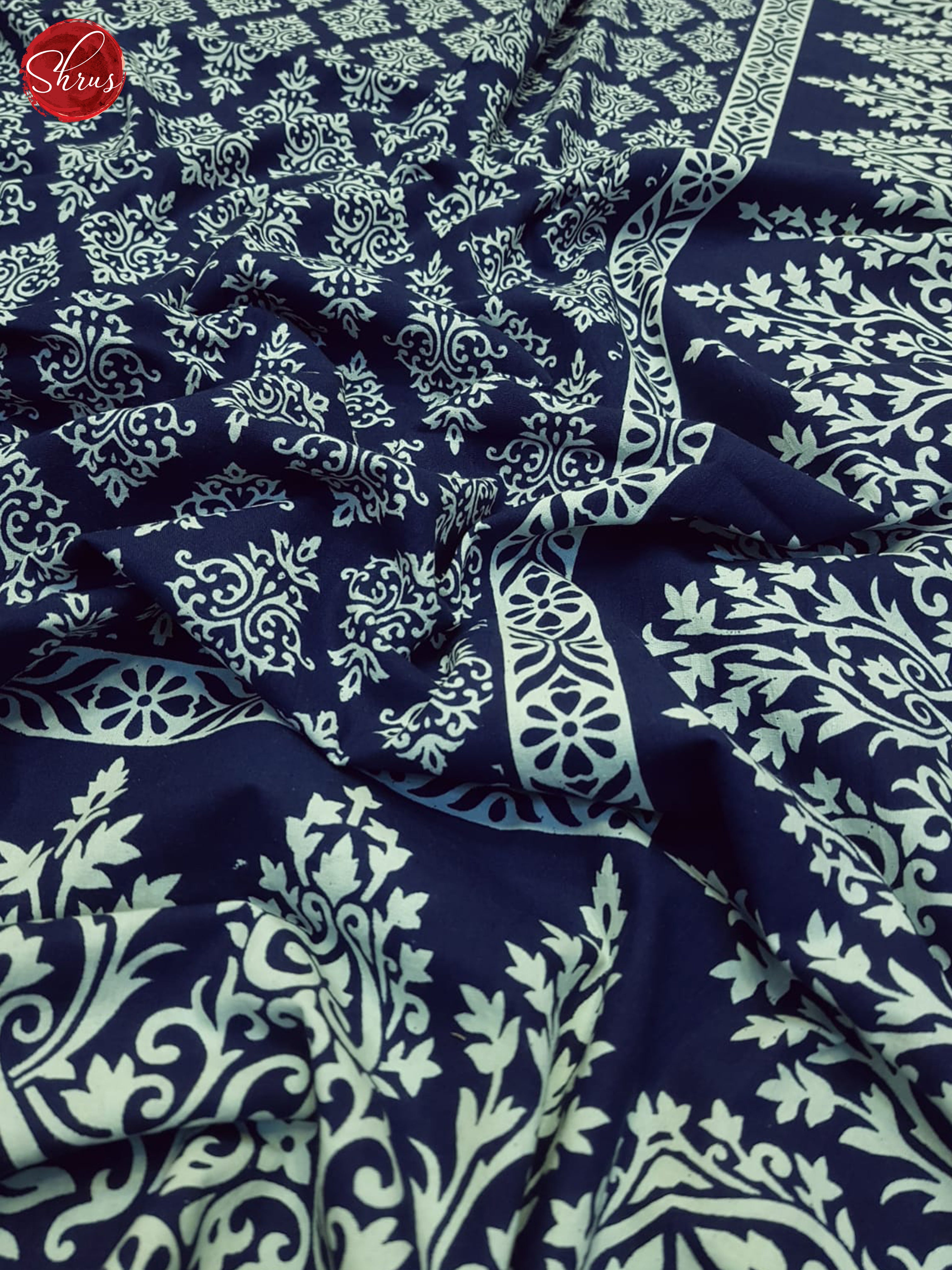 Blue- Jaipuri Block printed Bedsheet - Shop on ShrusEternity.com