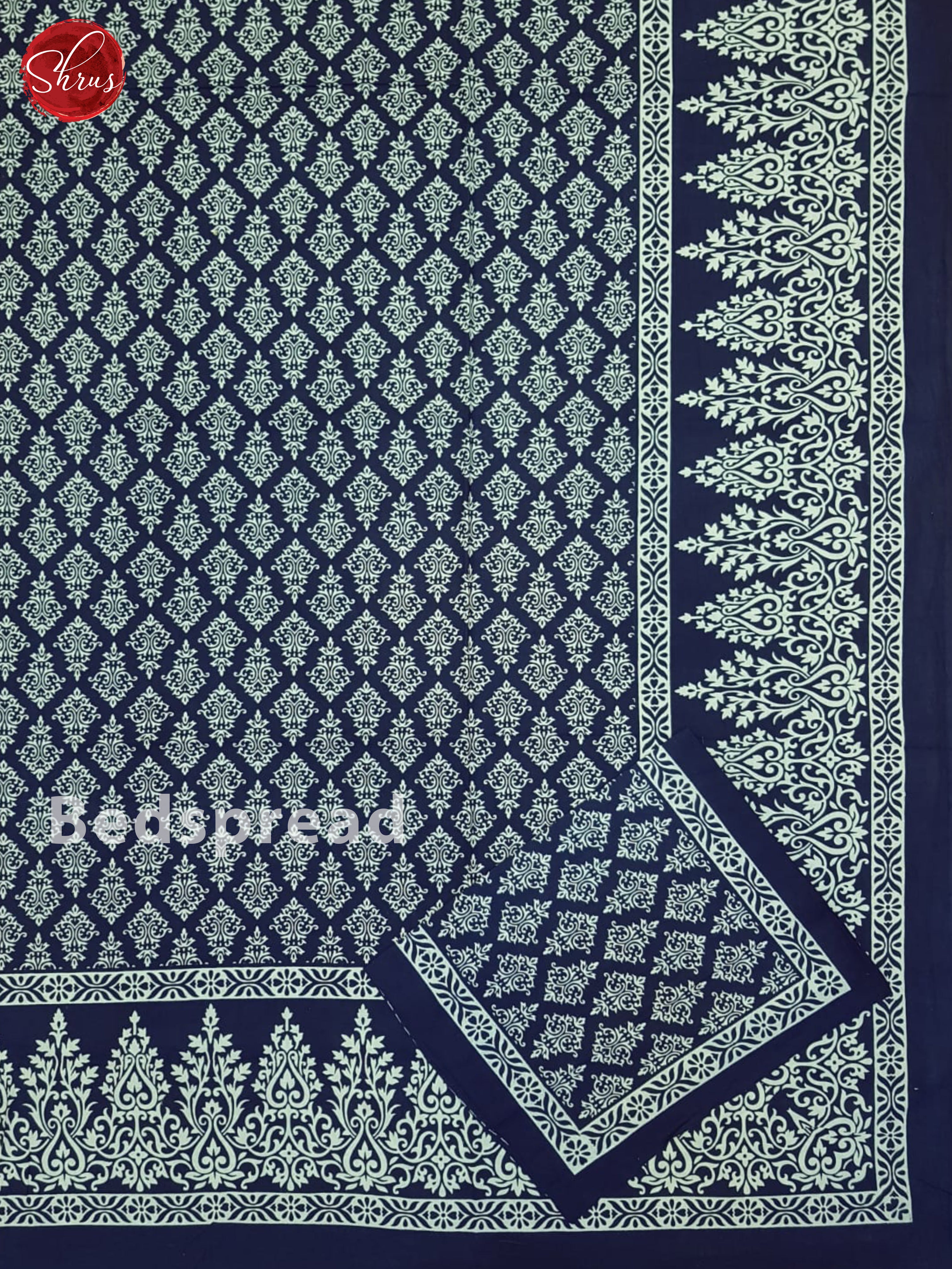 Blue- Jaipuri Block printed Bedsheet - Shop on ShrusEternity.com