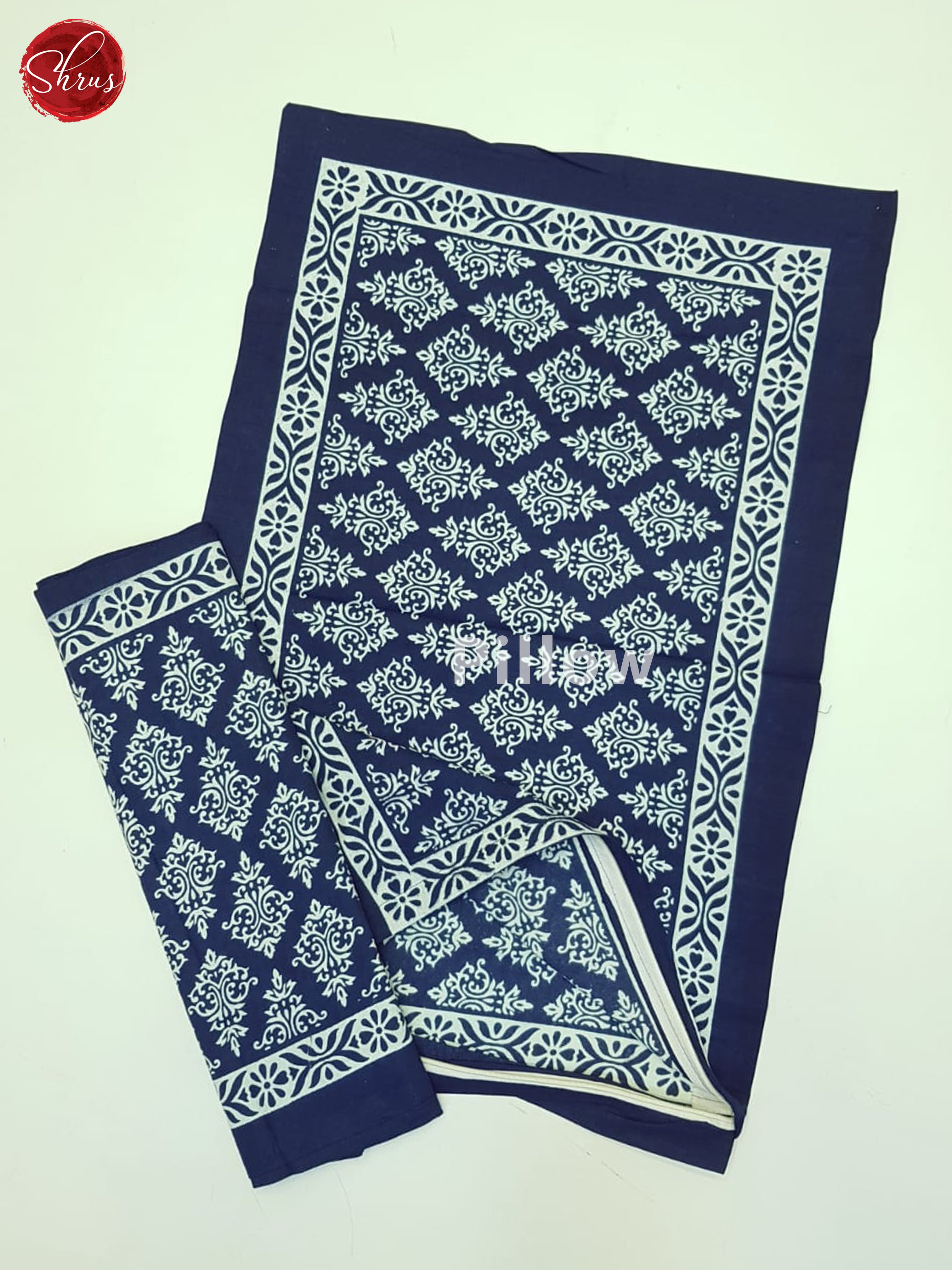 Blue- Jaipuri Block printed Bedsheet - Shop on ShrusEternity.com