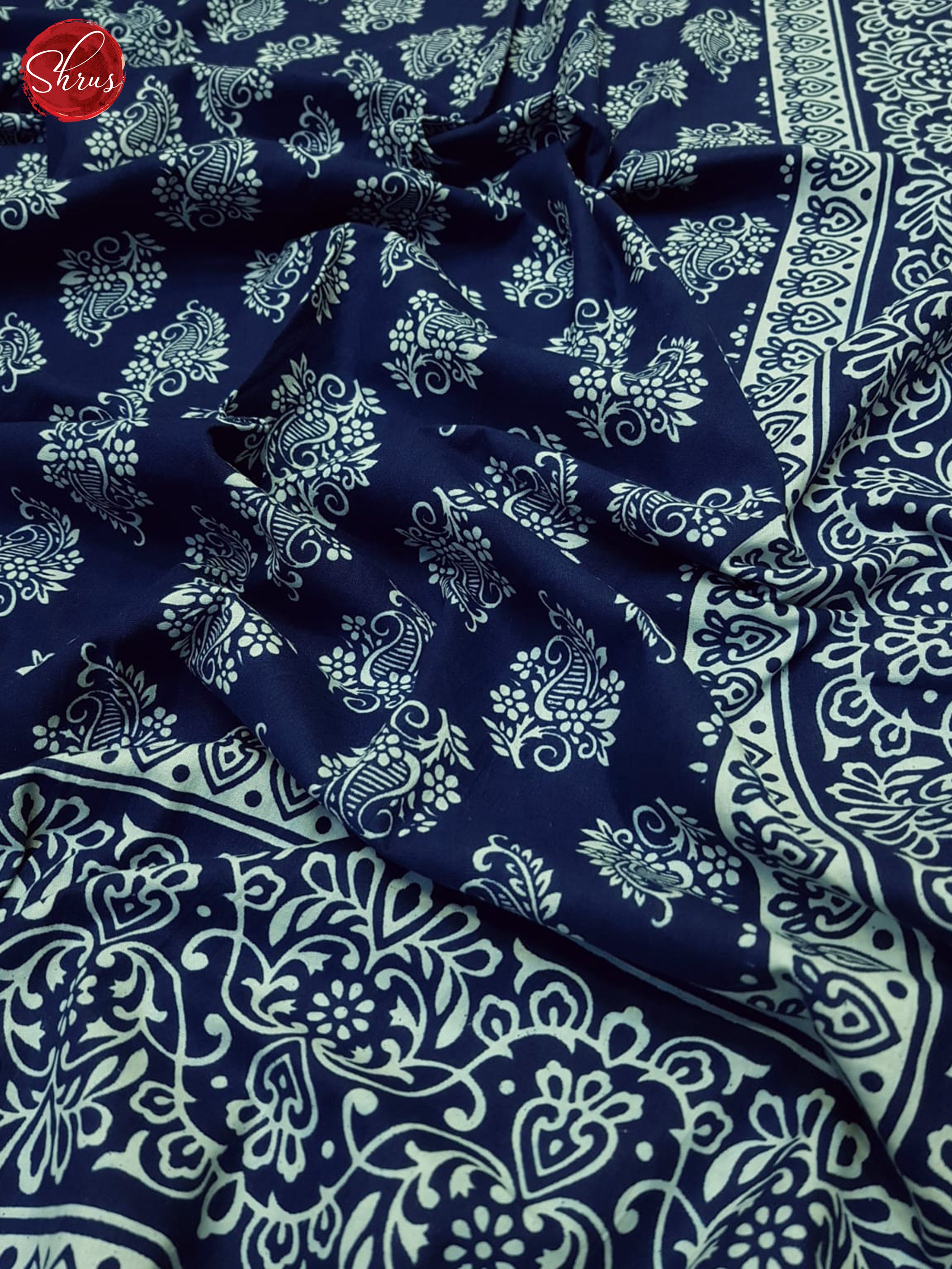 Blue- Jaipuri  Block Printed Double Bed Spread - Shop on ShrusEternity.com