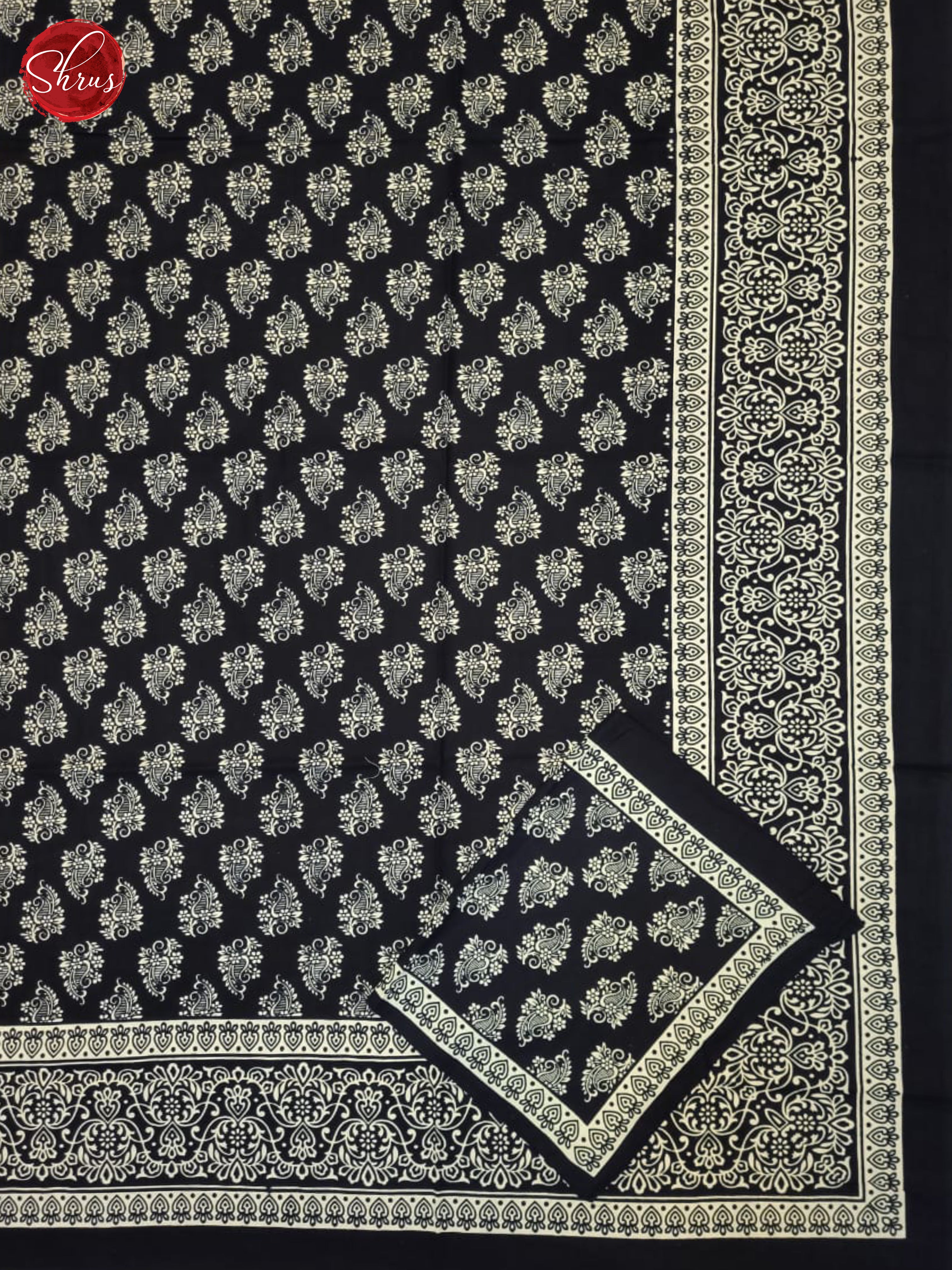 Black & White - Jaipuri Block Printed Cotton Bed Spread - Shop on ShrusEternity.com