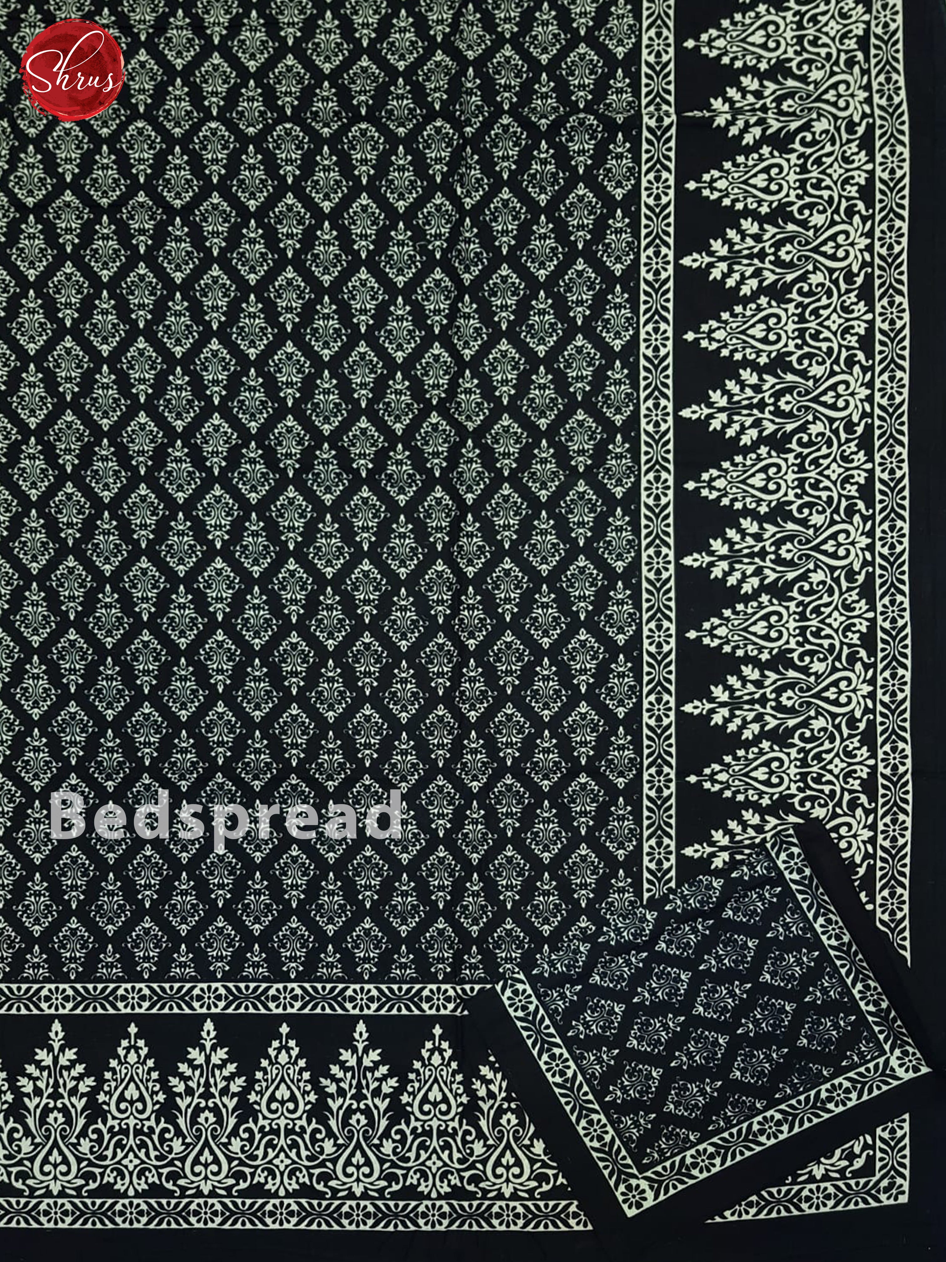 Black  - Jaipur block printed Cotton Bed Spreads - Shop on ShrusEternity.com