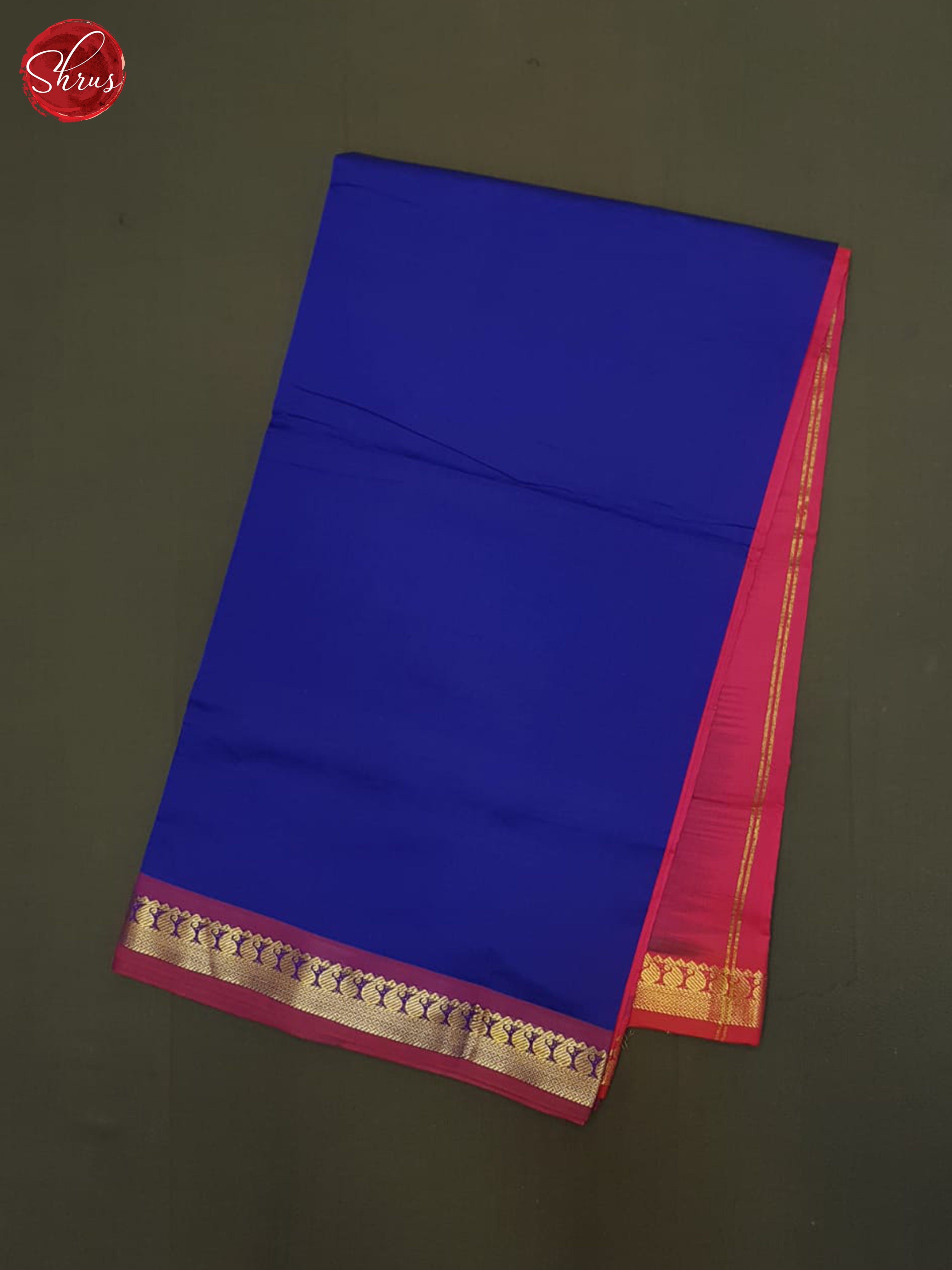 Blue And Pink- Silk Cotton half- pure Saree - Shop on ShrusEternity.com
