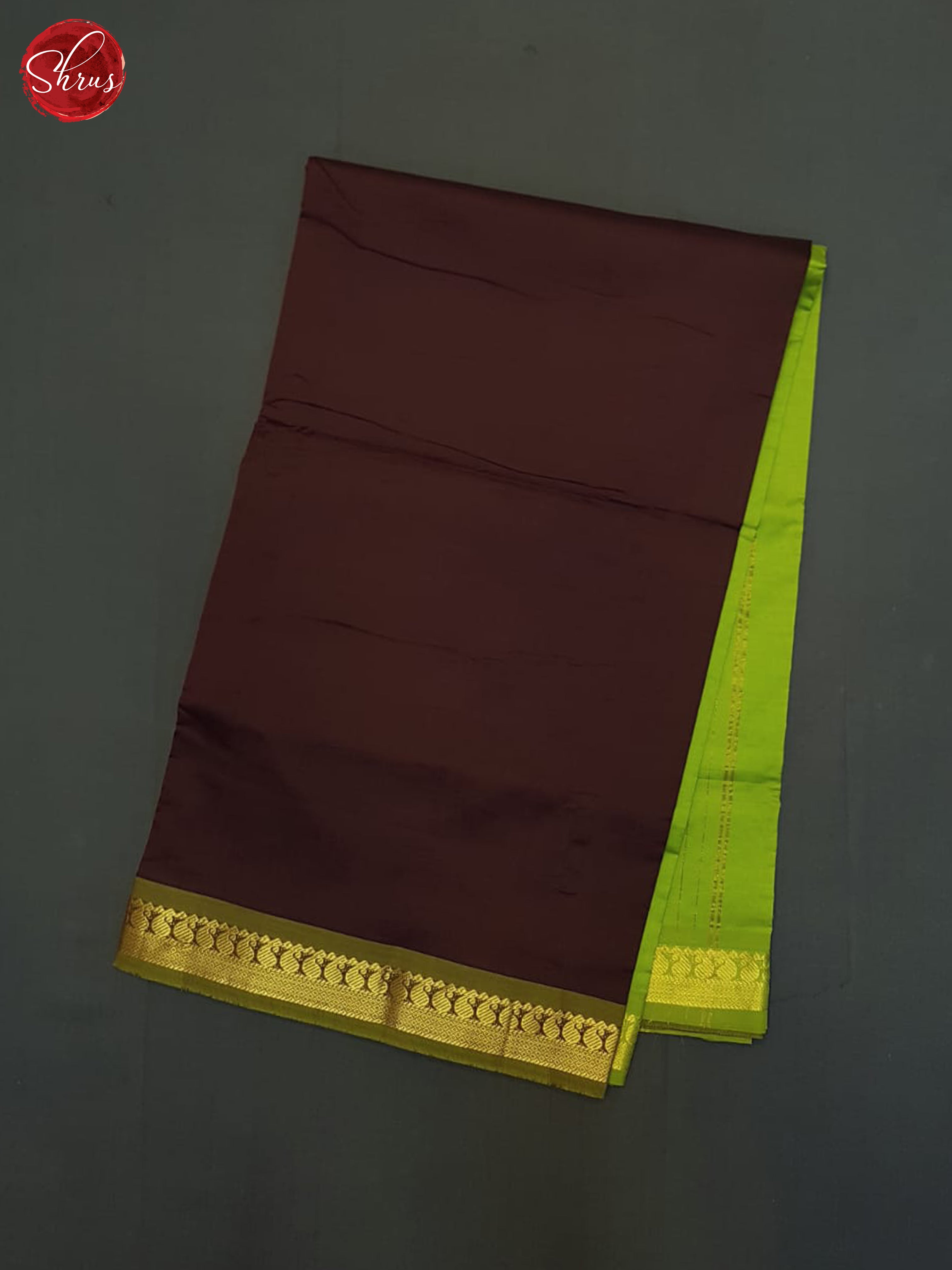 Brown And Green- Silk Cotton Half- Pure saree - Shop on ShrusEternity.com