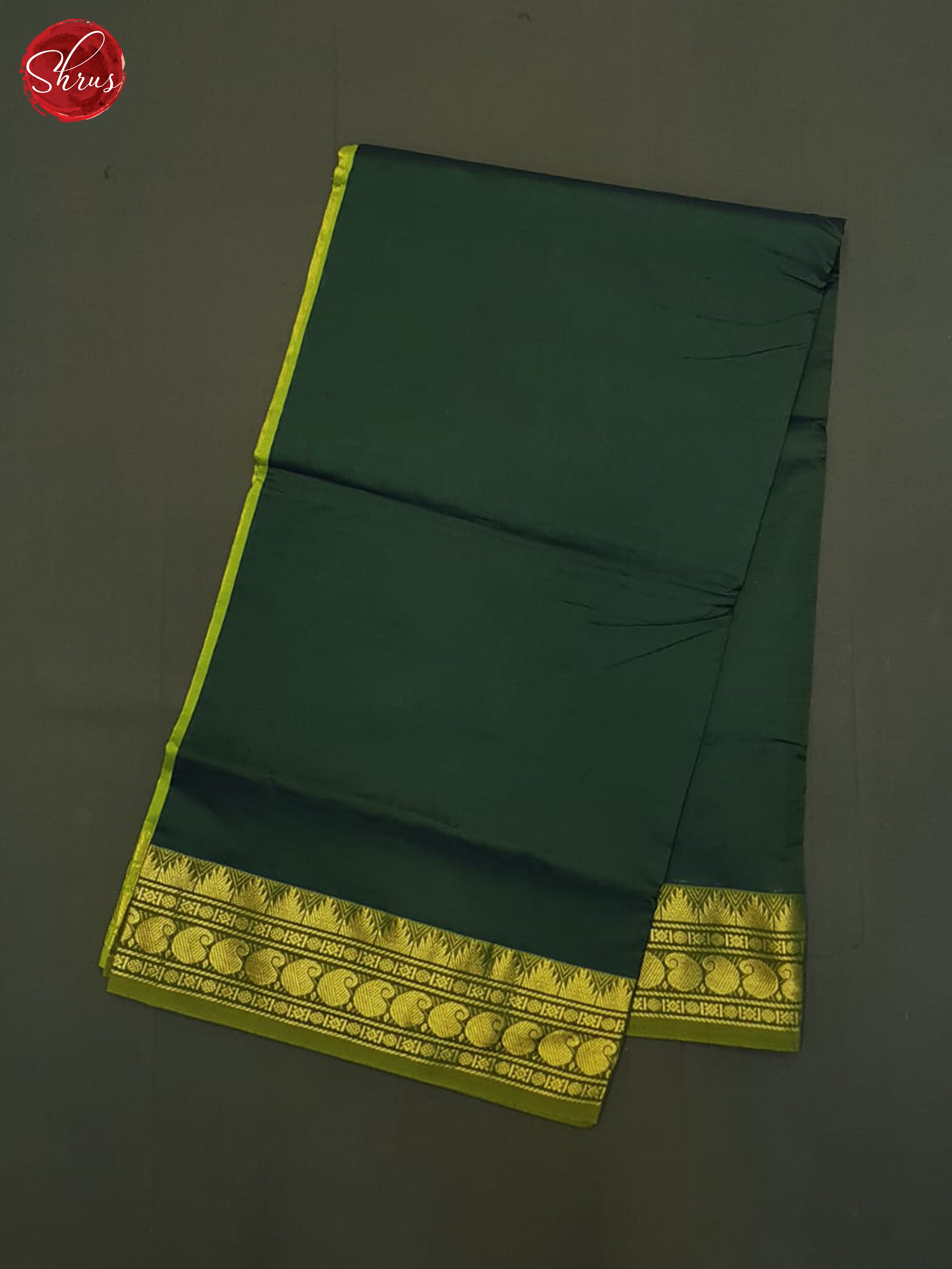 Green & Light Green - Silk Cotton Half-pure Saree - Shop on ShrusEternity.com