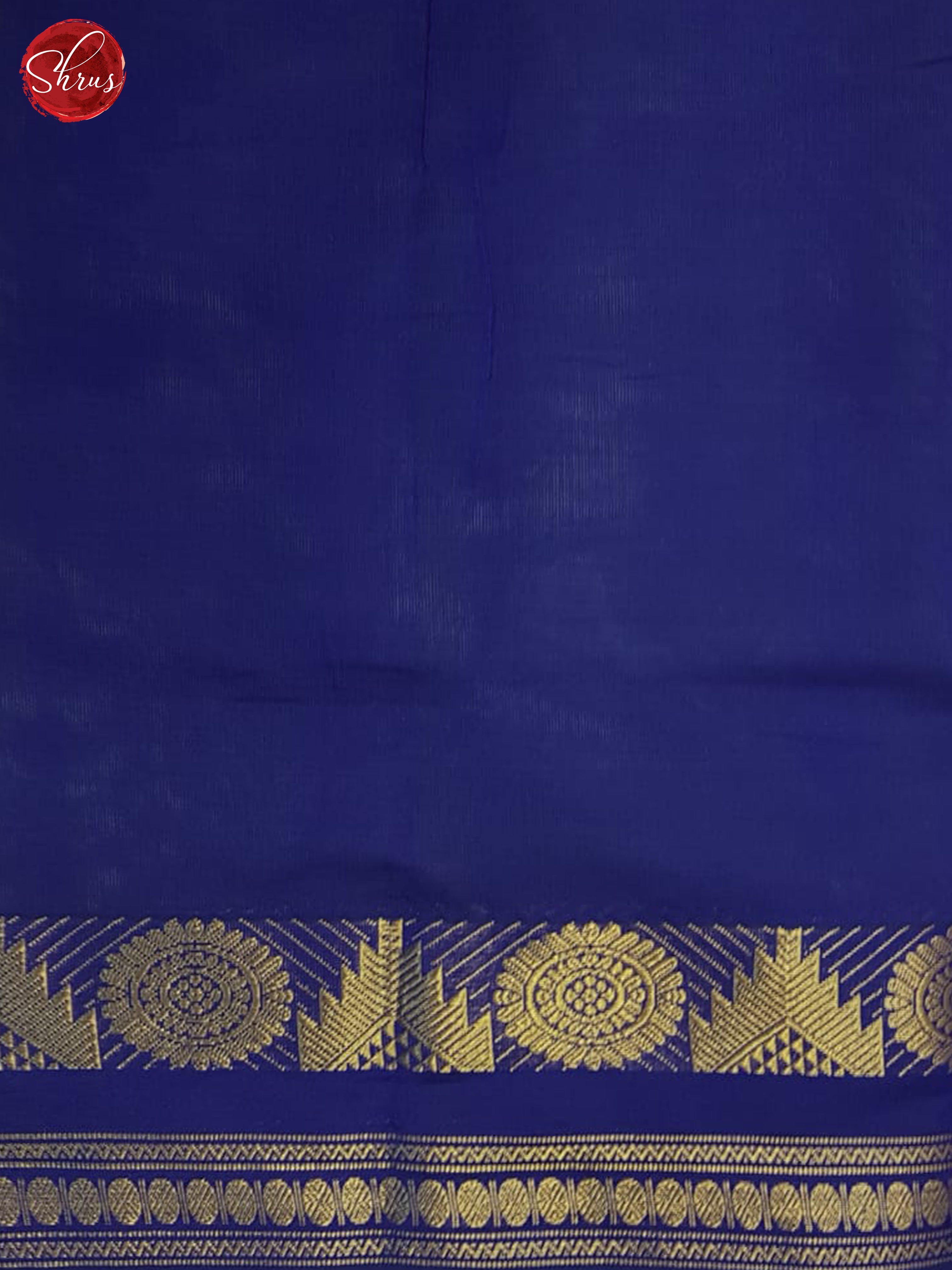 Green And Blue- Silk Cotton half-pure Saree - Shop on ShrusEternity.com