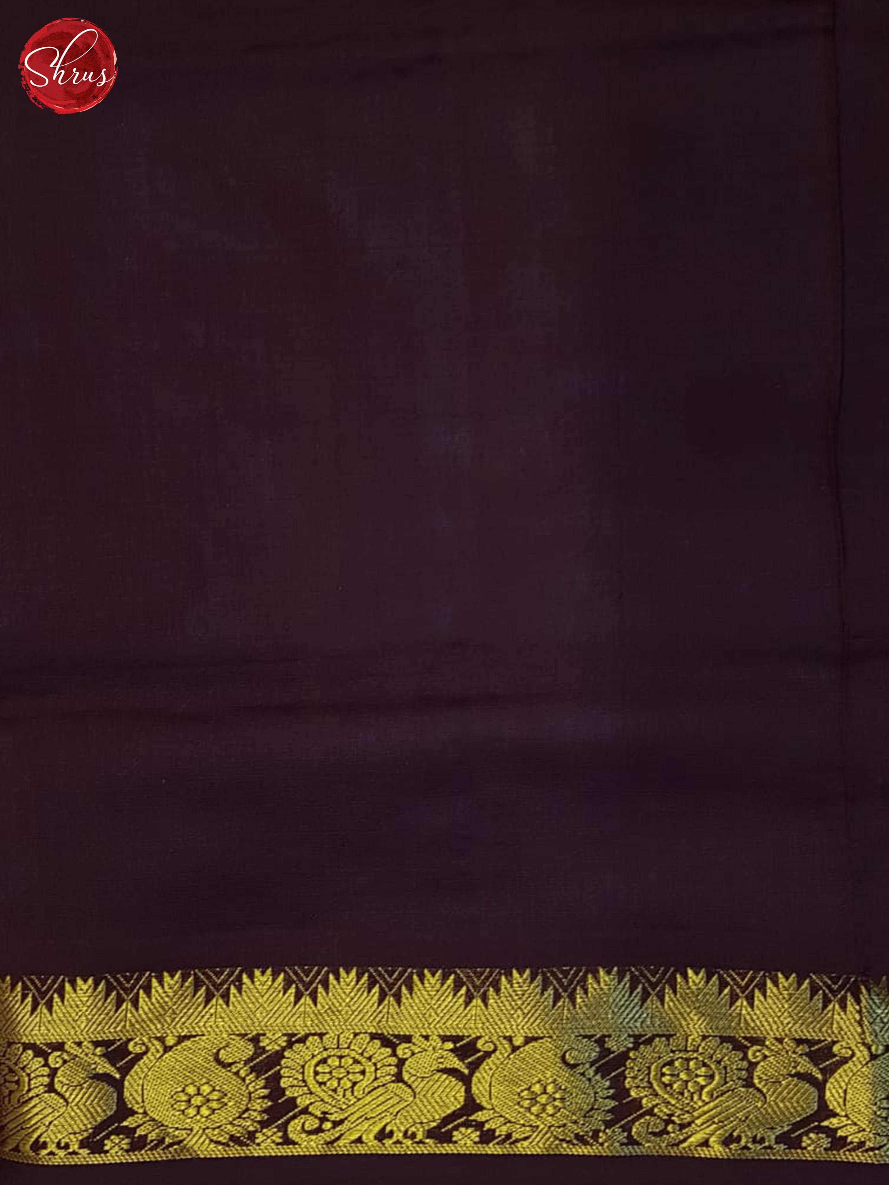 Blue And Wine- Silk Cotton half-pure saree - Shop on ShrusEternity.com