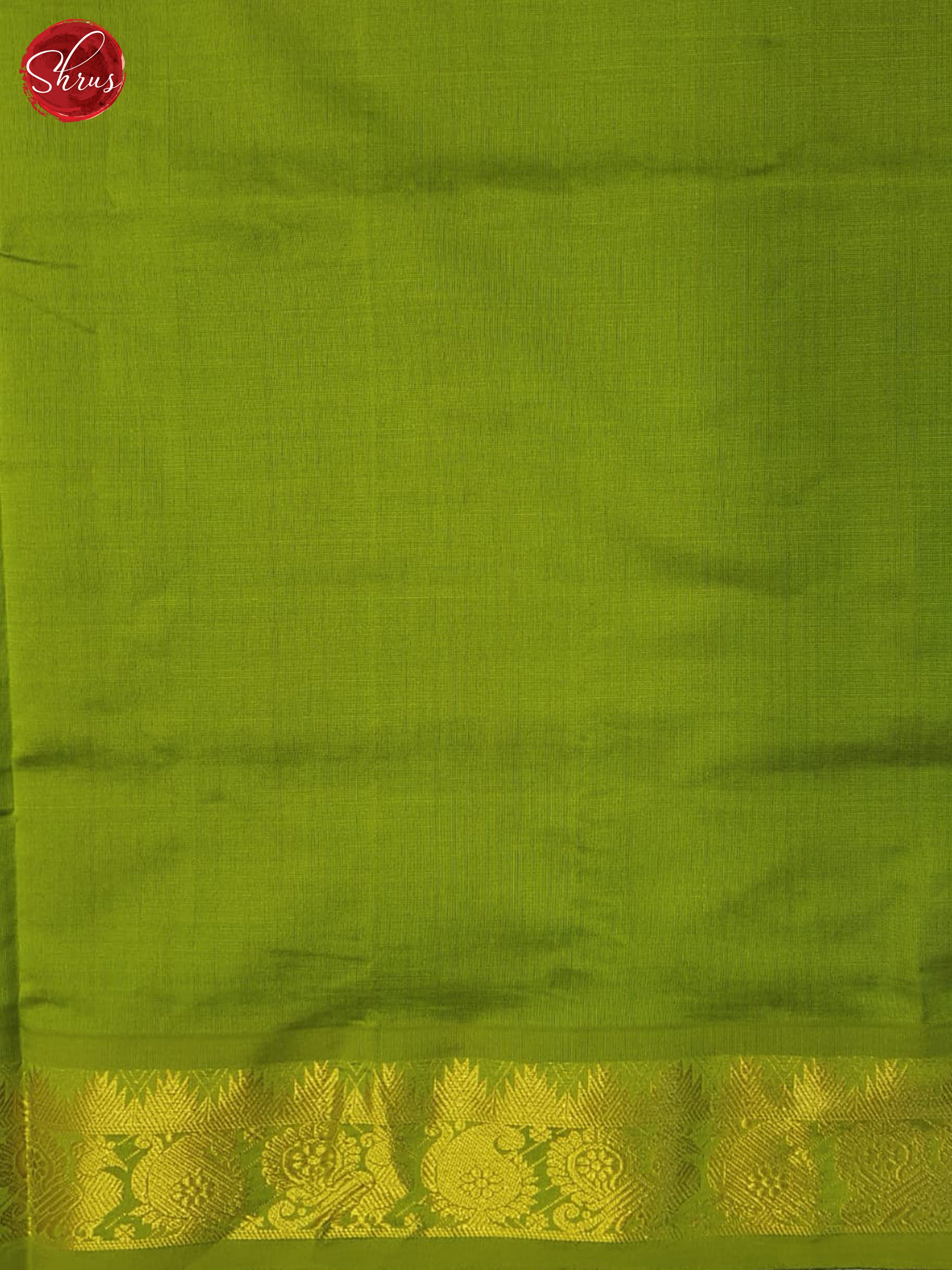 Blue And Green- Silk Cotton Half-pure Saree - Shop on ShrusEternity.com