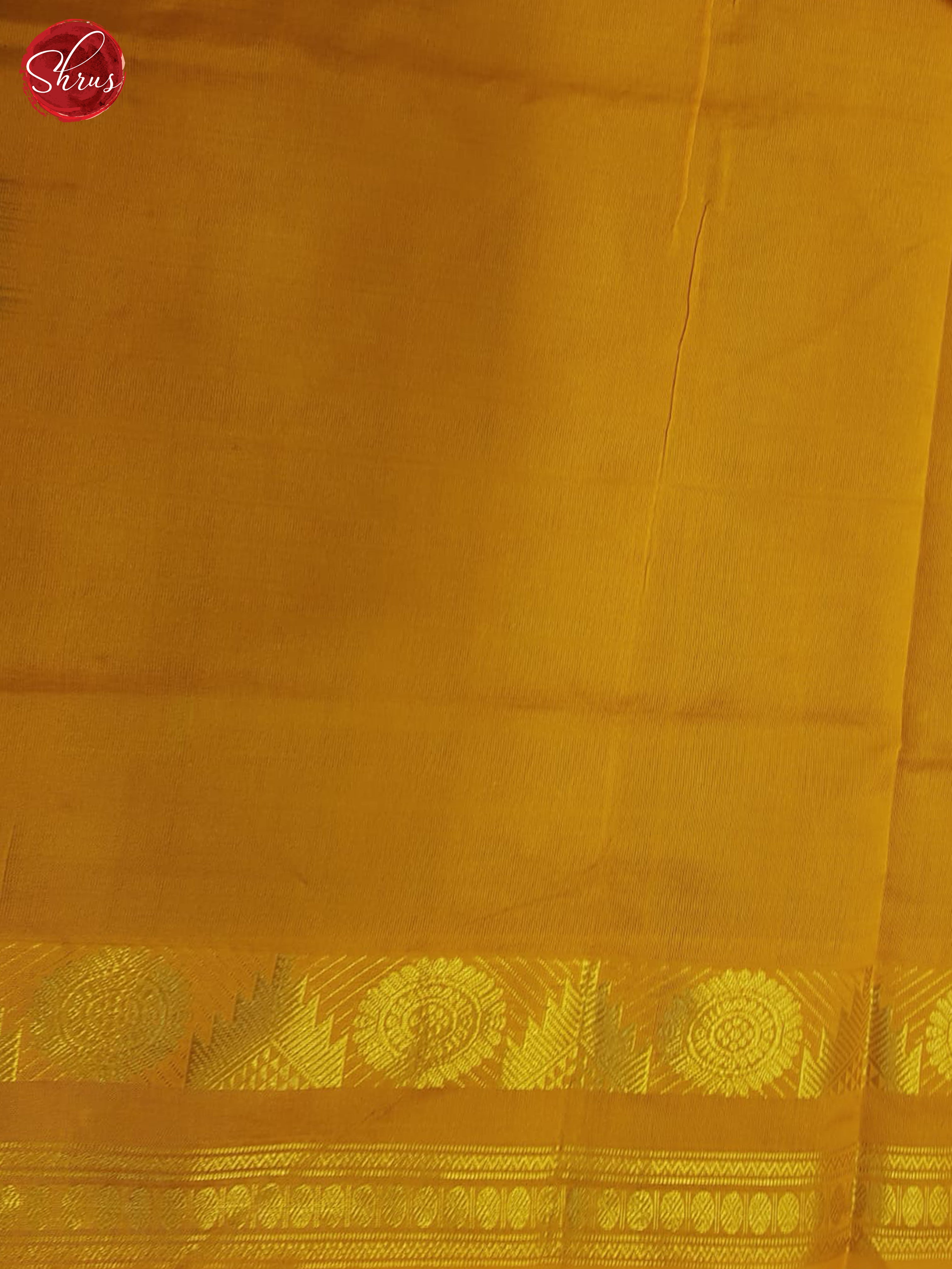 Green And Mustard- Silk Cotton Half-pure Saree - Shop on ShrusEternity.com