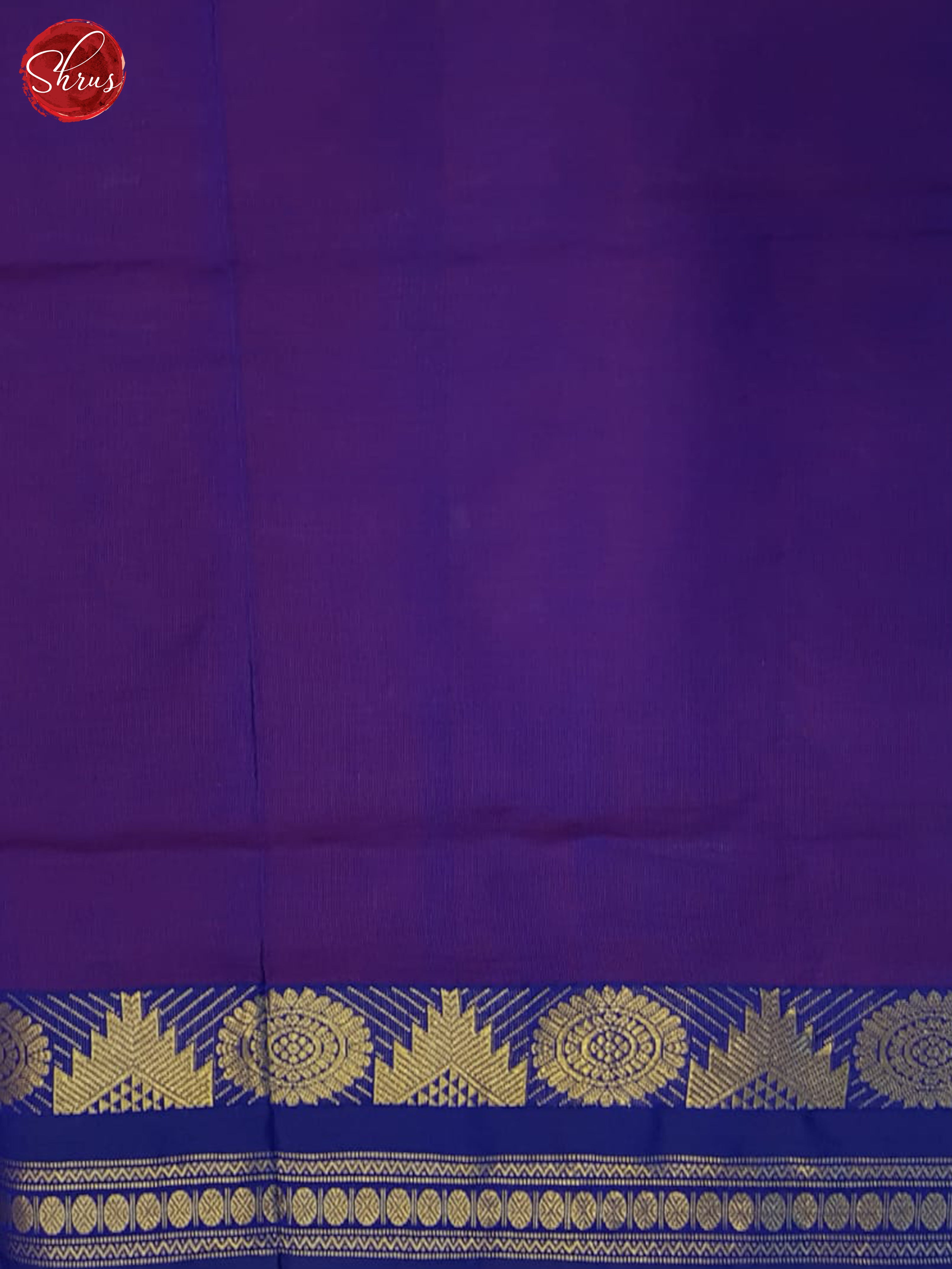 Red And Purple- Silk Cotton half-pure Saree - Shop on ShrusEternity.com