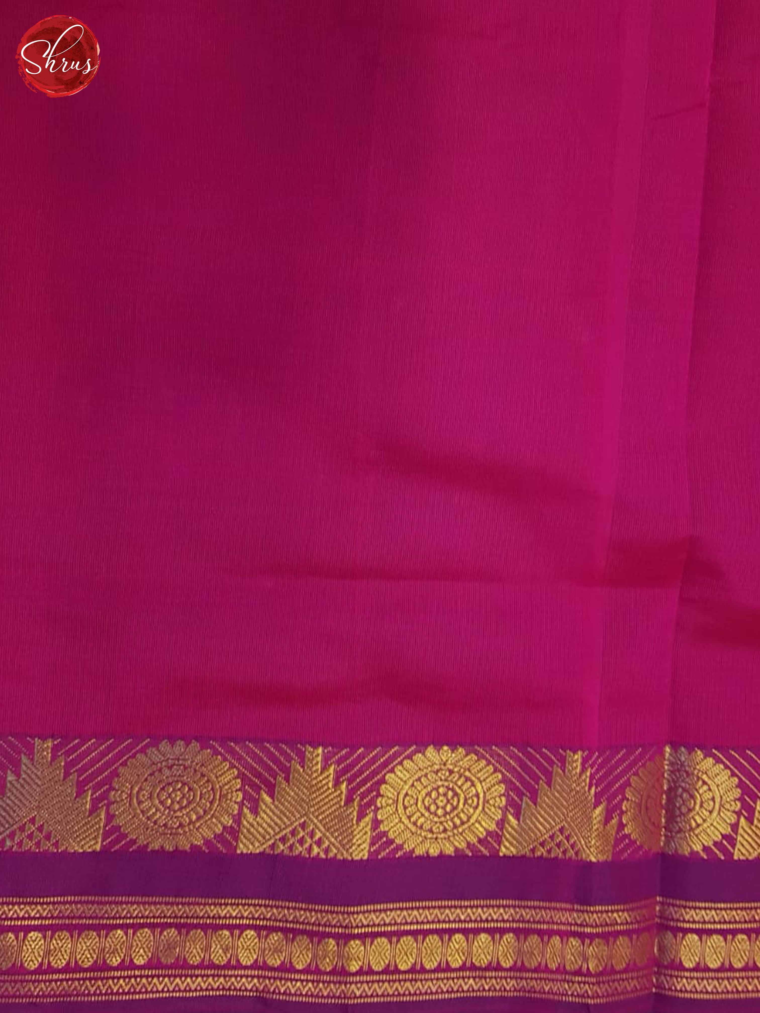 Purple And Pink- Silk Cotton Half-pure Saree - Shop on ShrusEternity.com