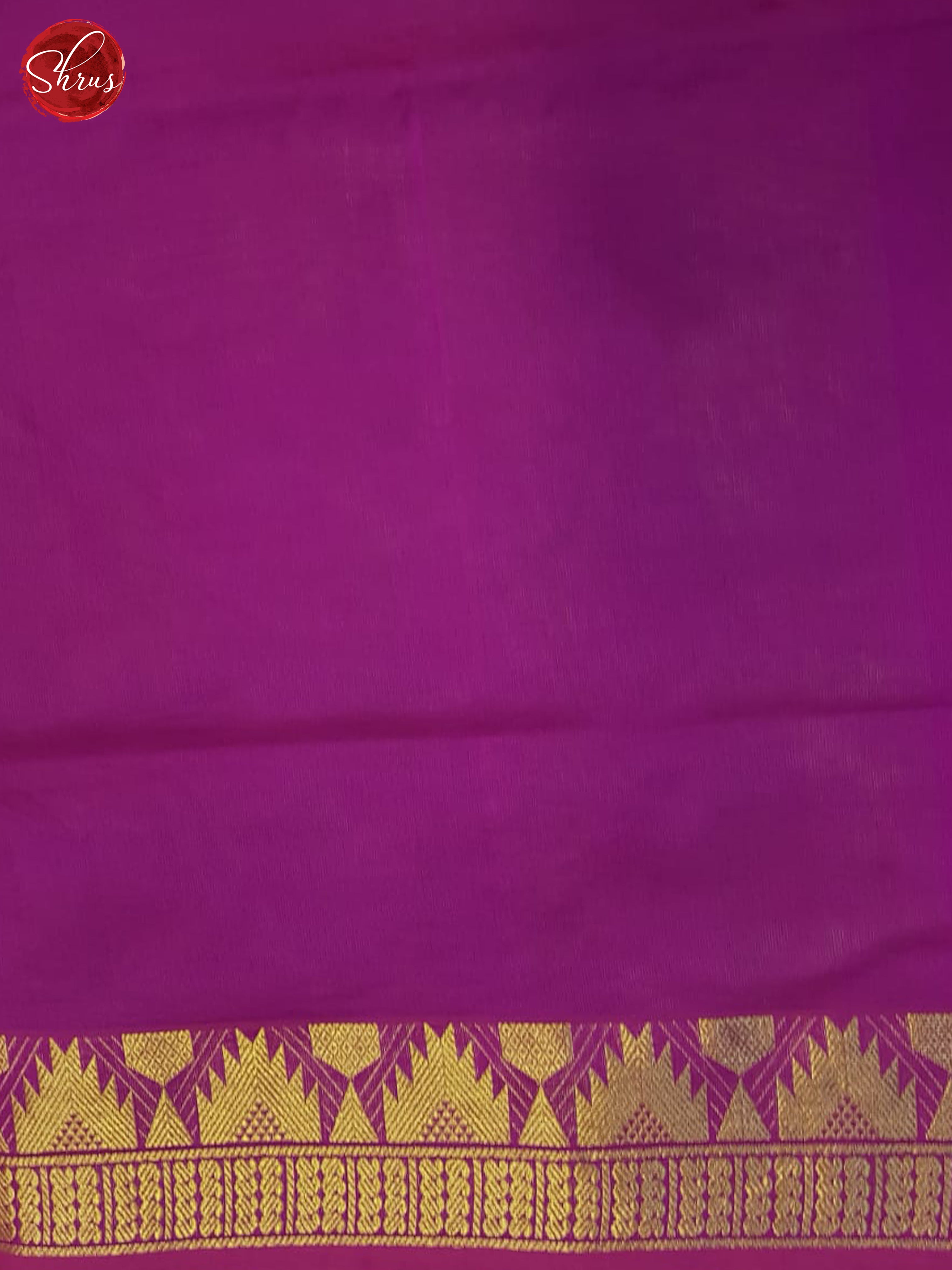 Green And Pink- Silk Cotton Half-pure Saree - Shop on ShrusEternity.com