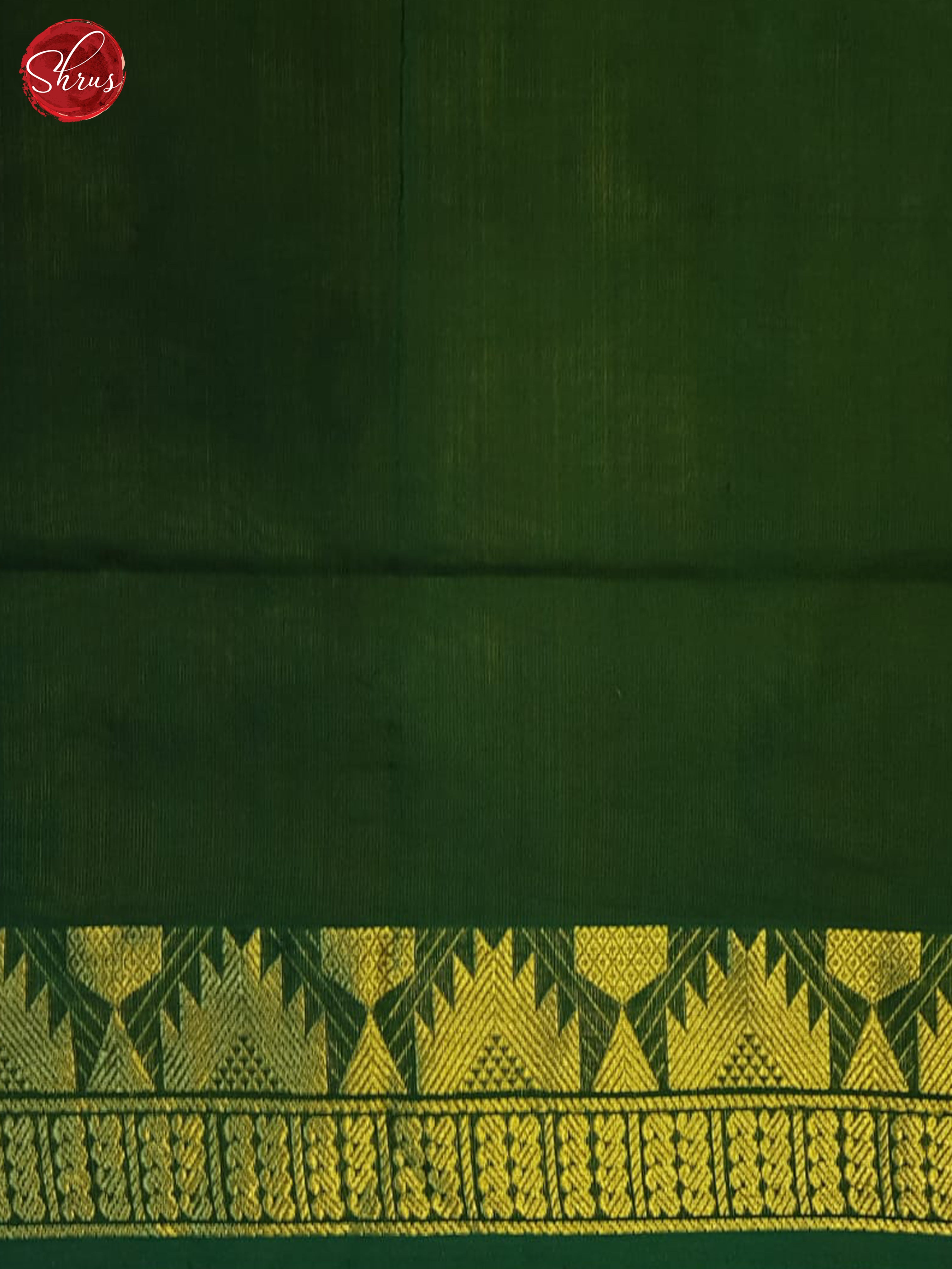 Mustard And Green- Silk Cotton half-pure Saree - Shop on ShrusEternity.com