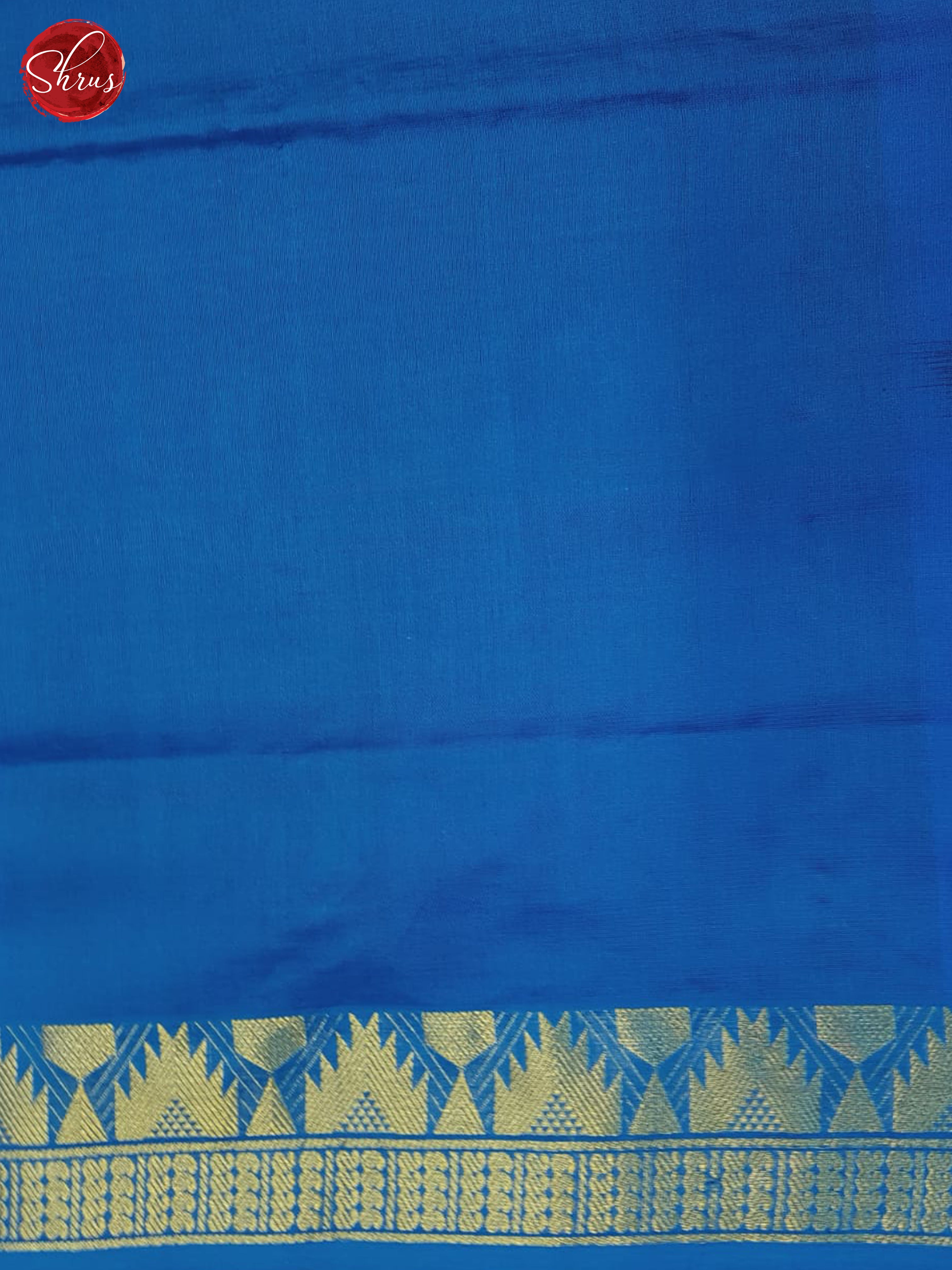 Brown And Blue-Silk cotton half-pure saree - Shop on ShrusEternity.com