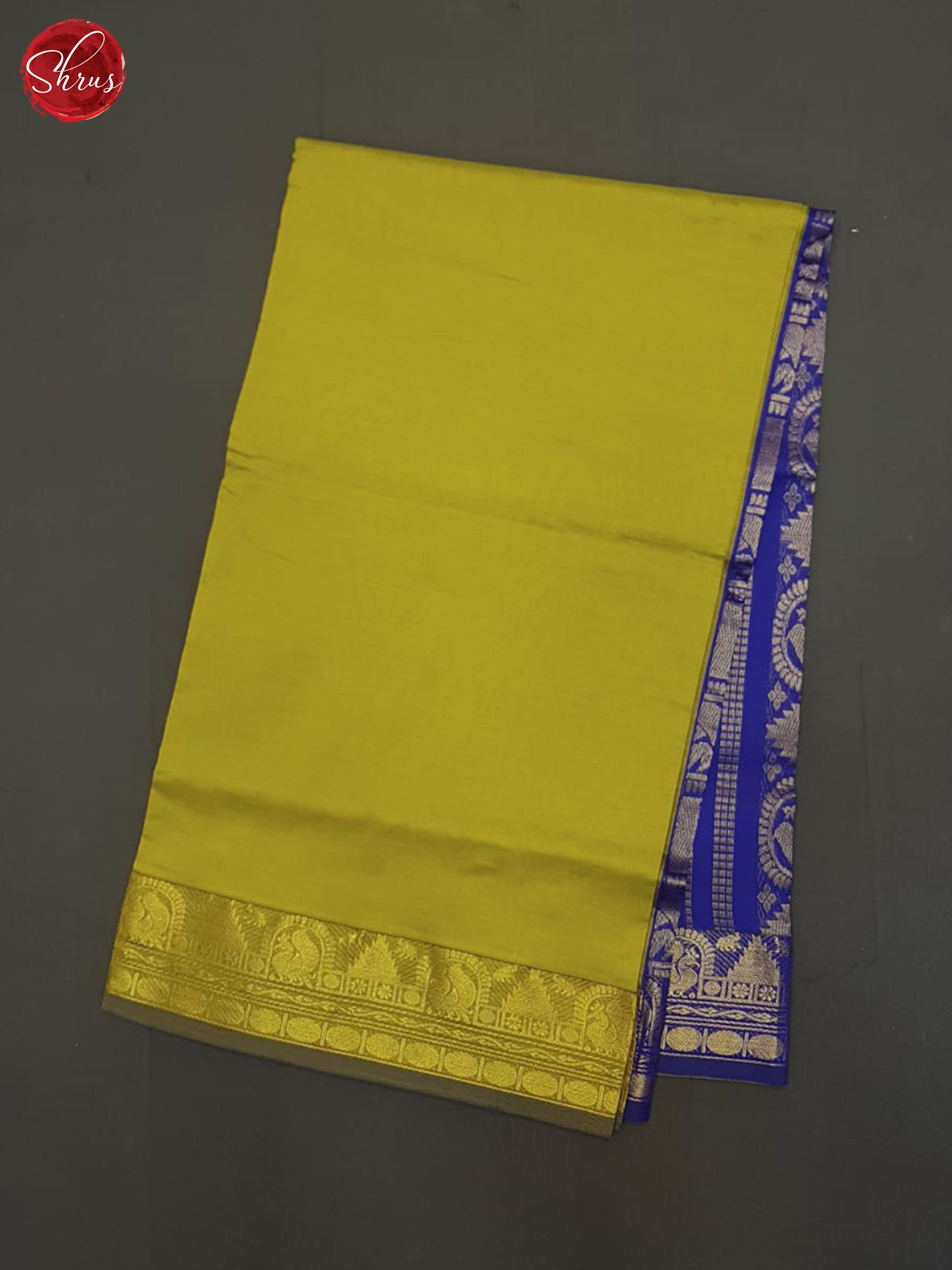 Green And Blue- Silk Cotton Half-pure saree - Shop on ShrusEternity.com