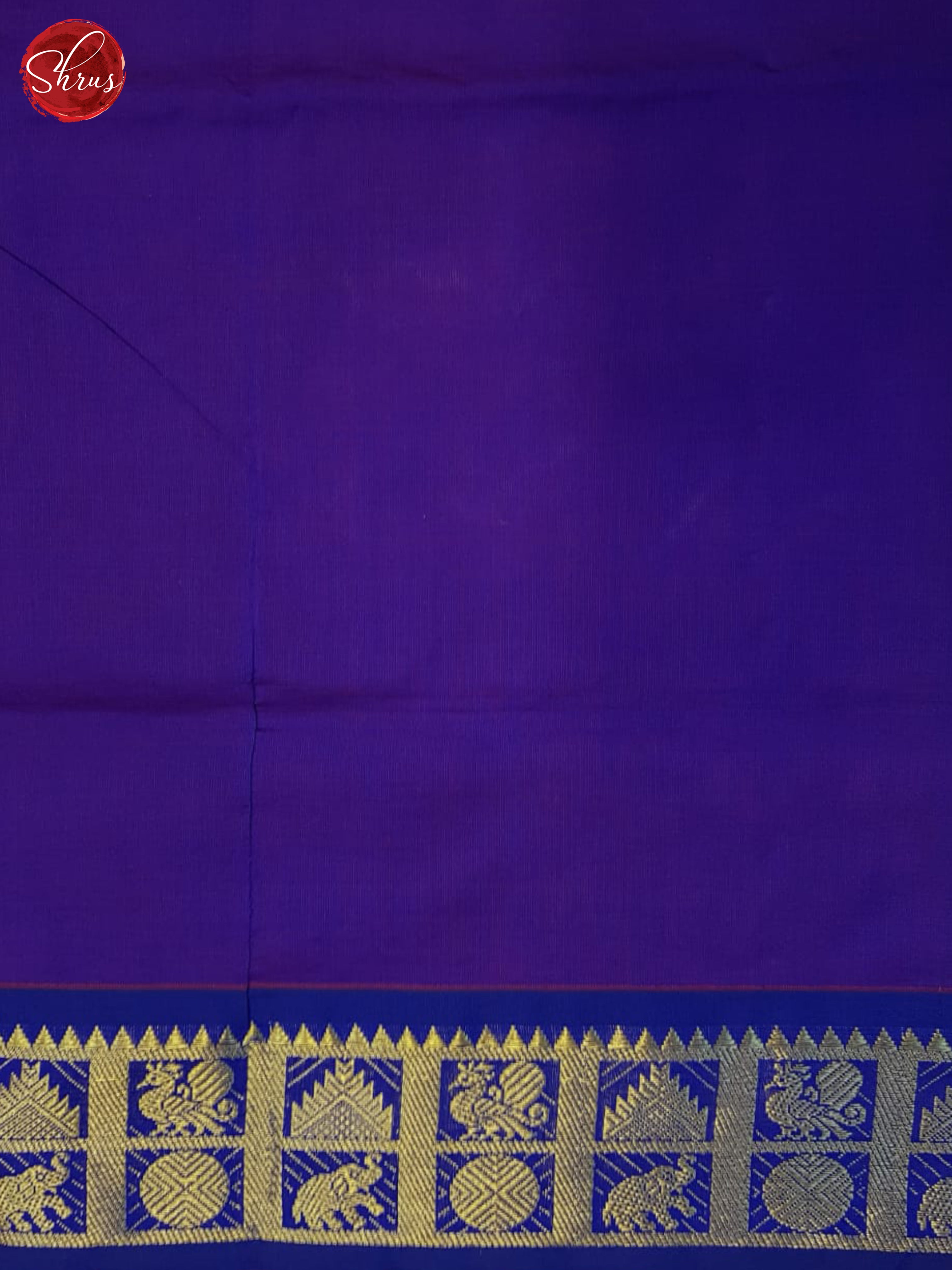 Pink And Purple-Silk Cotton half-pure saree - Shop on ShrusEternity.com