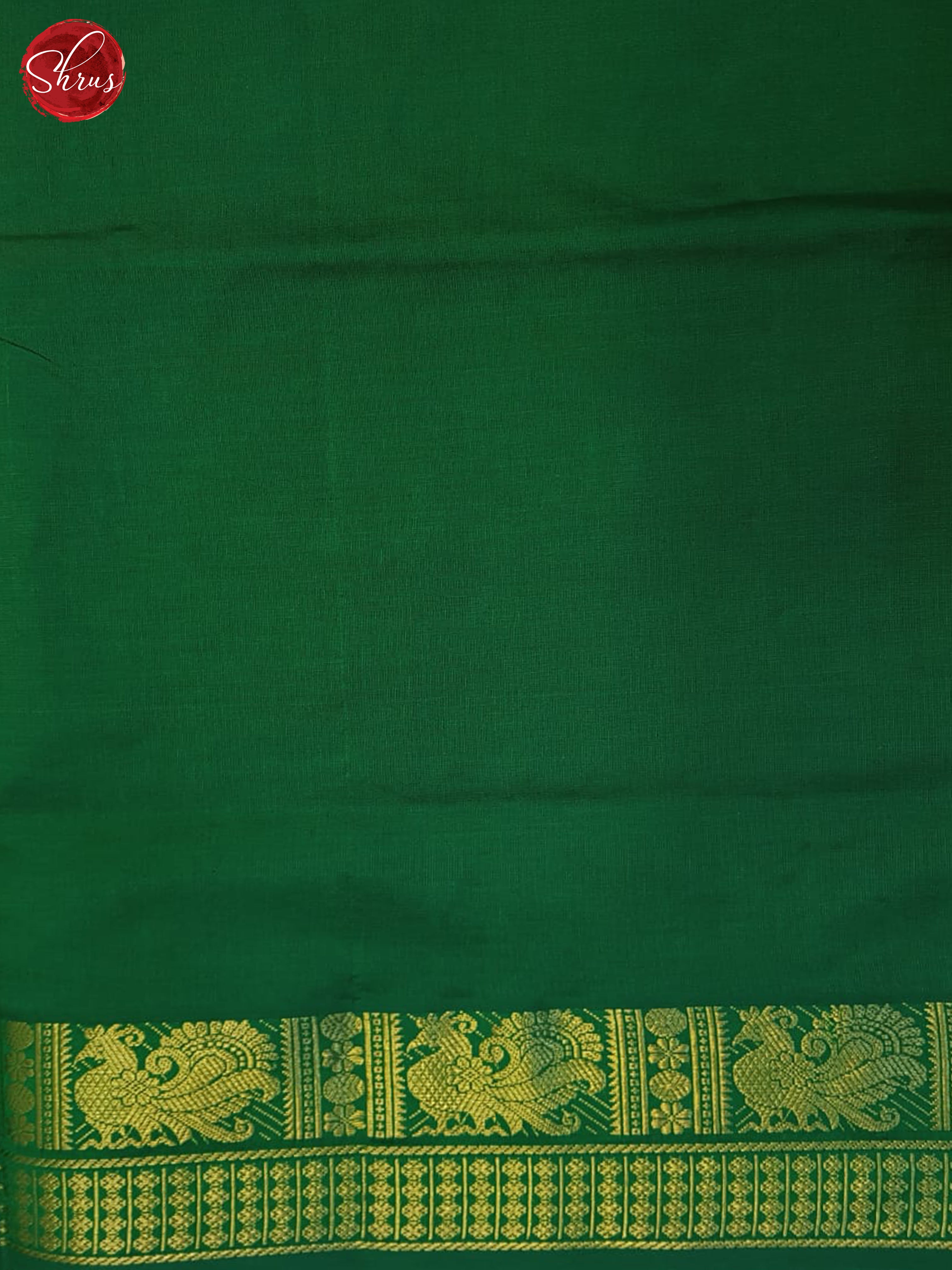 Brown And Green-Silk cotton half-pure sarer - Shop on ShrusEternity.com