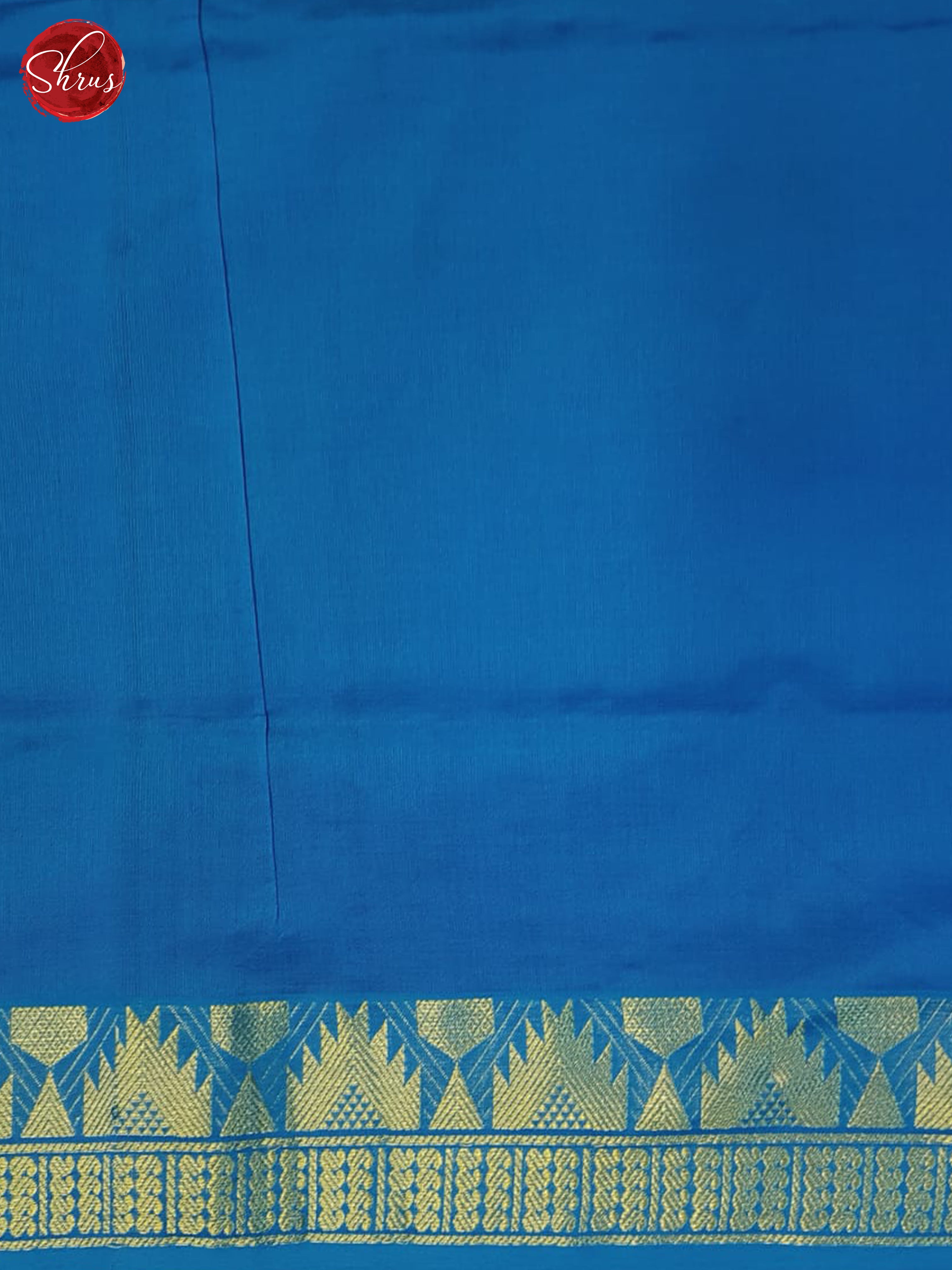 Purple And Blue- Silk Cotton Half-pure Saree - Shop on ShrusEternity.com