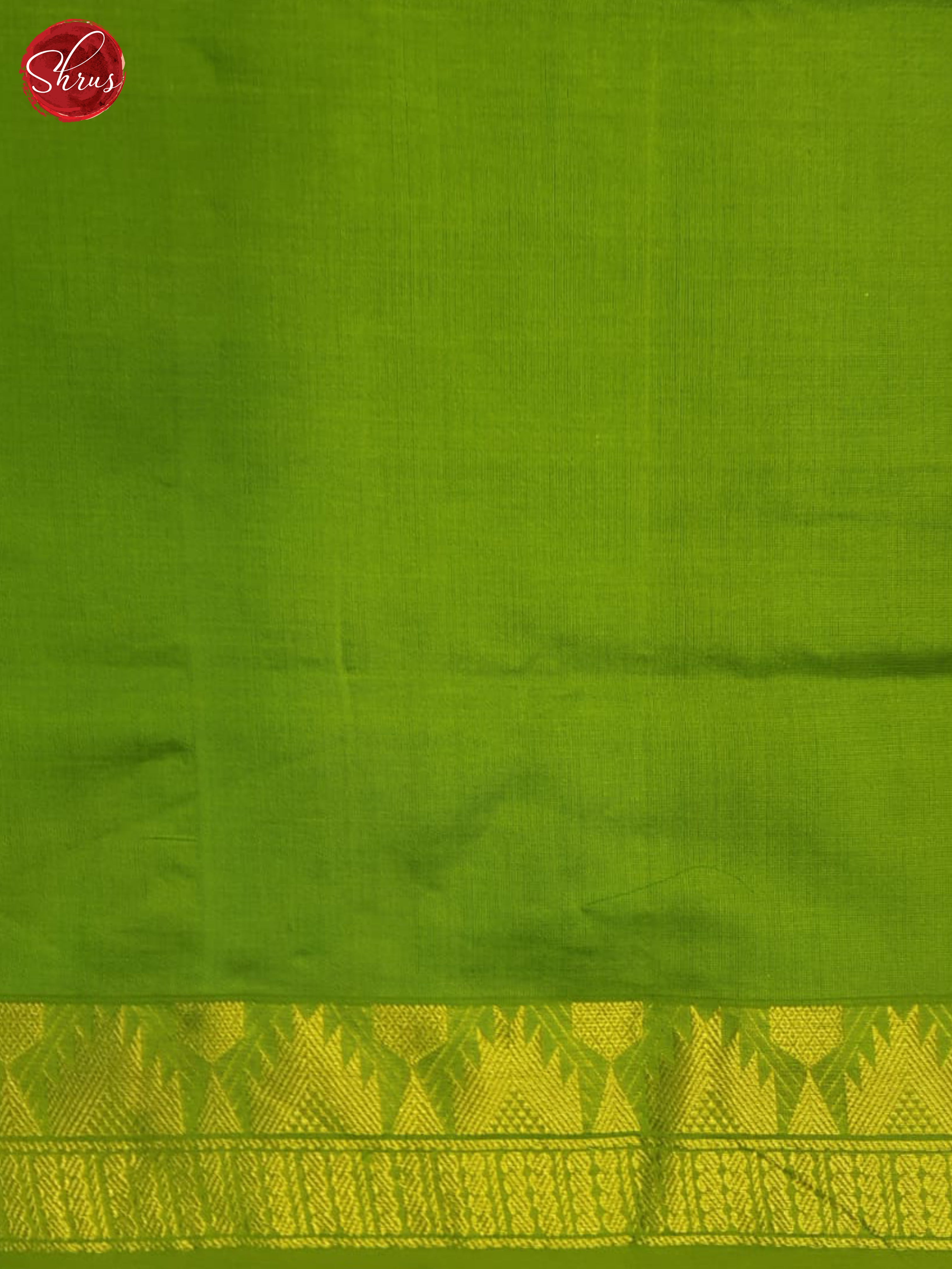 Dark Green & Green - Silk Cotton Half-pure Saree - Shop on ShrusEternity.com