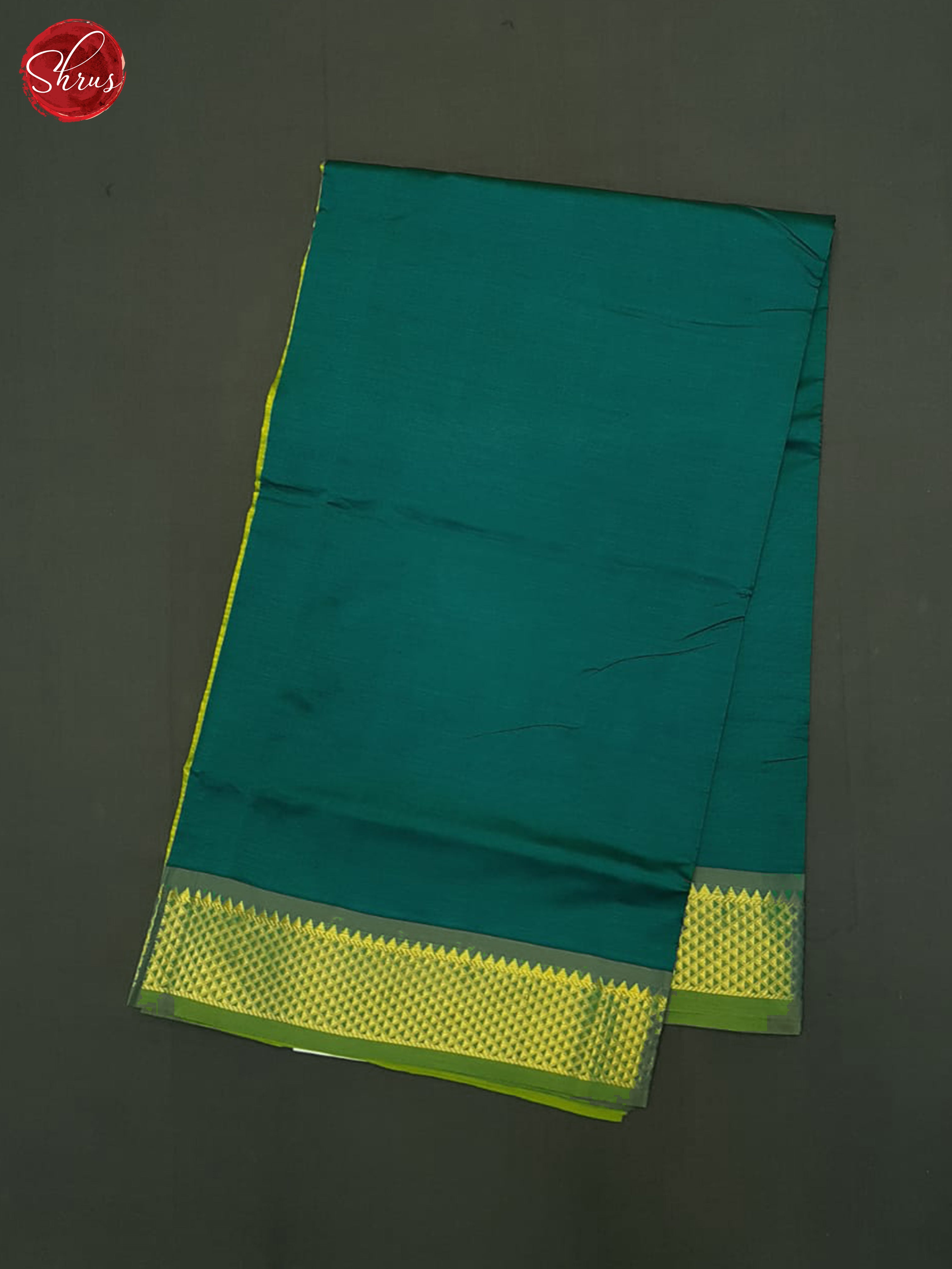 Peacock Green And Green-Silk cotton half-pure Saree - Shop on ShrusEternity.com