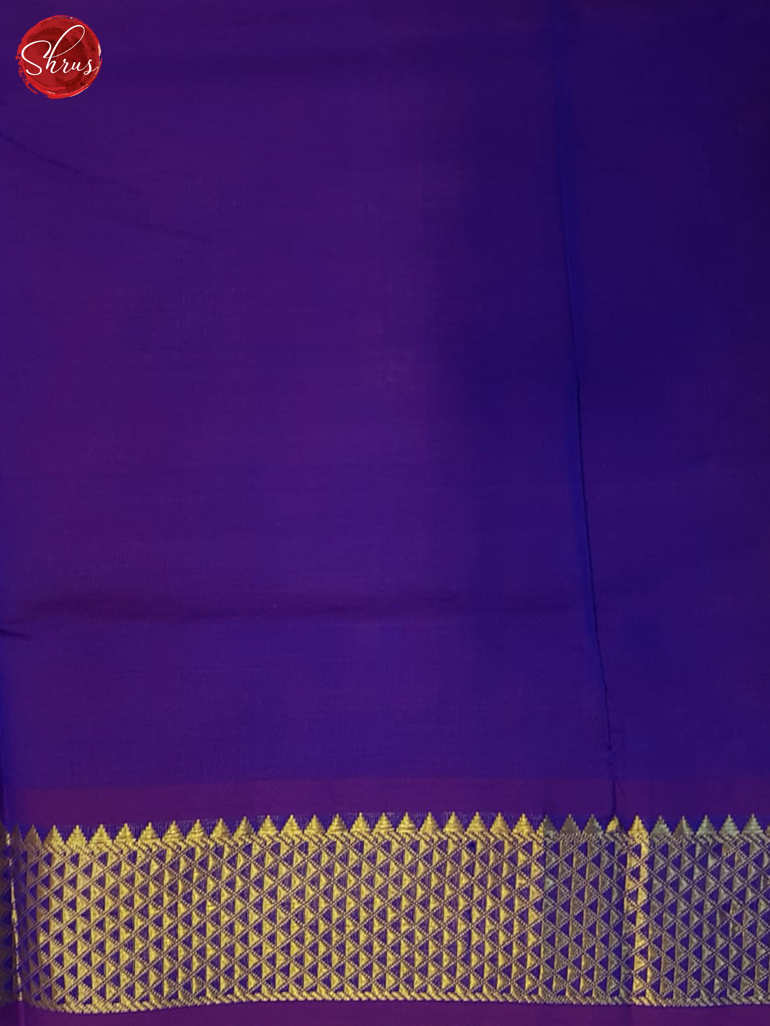 Orange And Purple- Silk Cotton Half-pure Saree - Shop on ShrusEternity.com