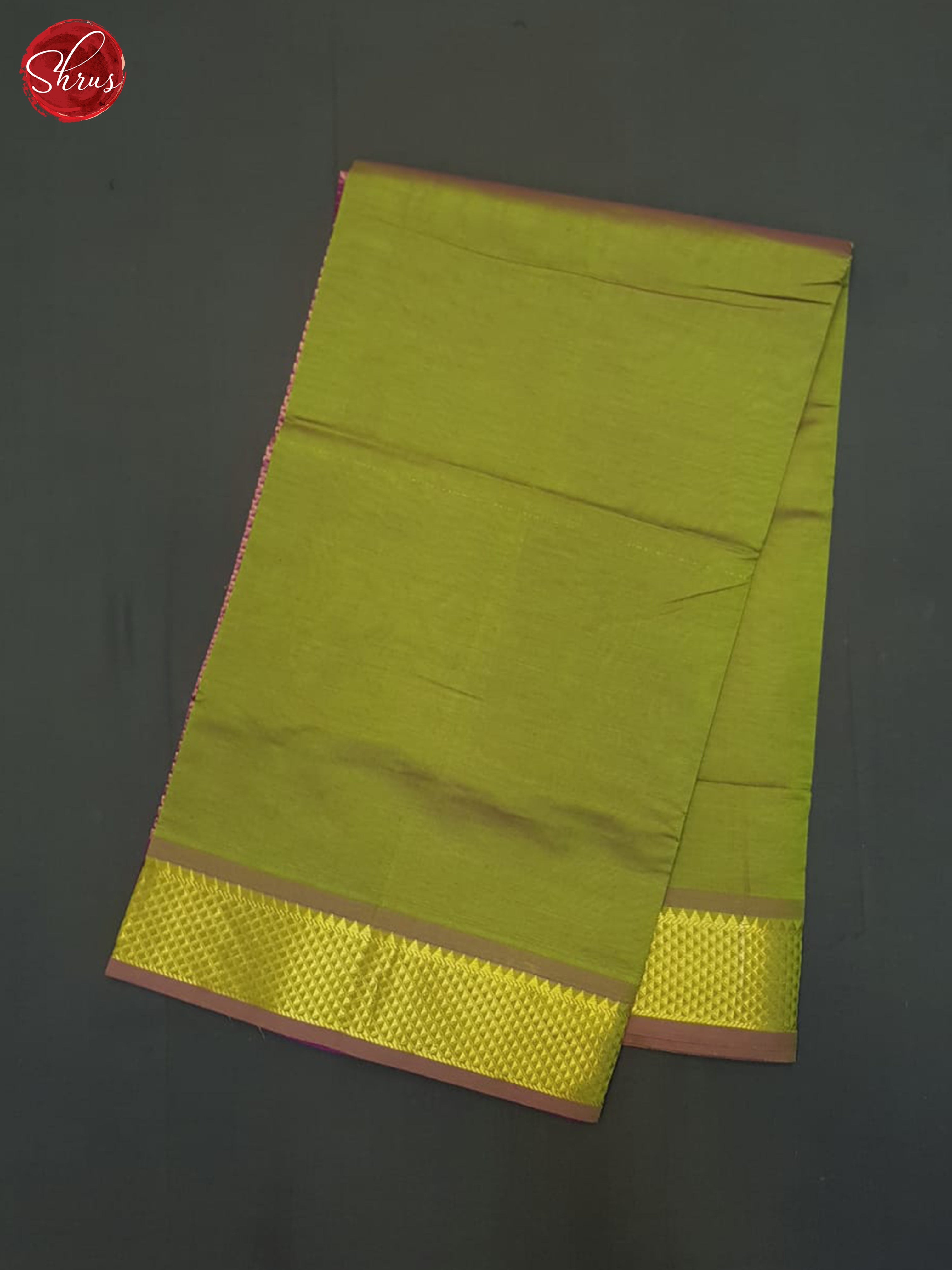 Green And Vadamalli- SiIk Cotton Half-pure Saree - Shop on ShrusEternity.com