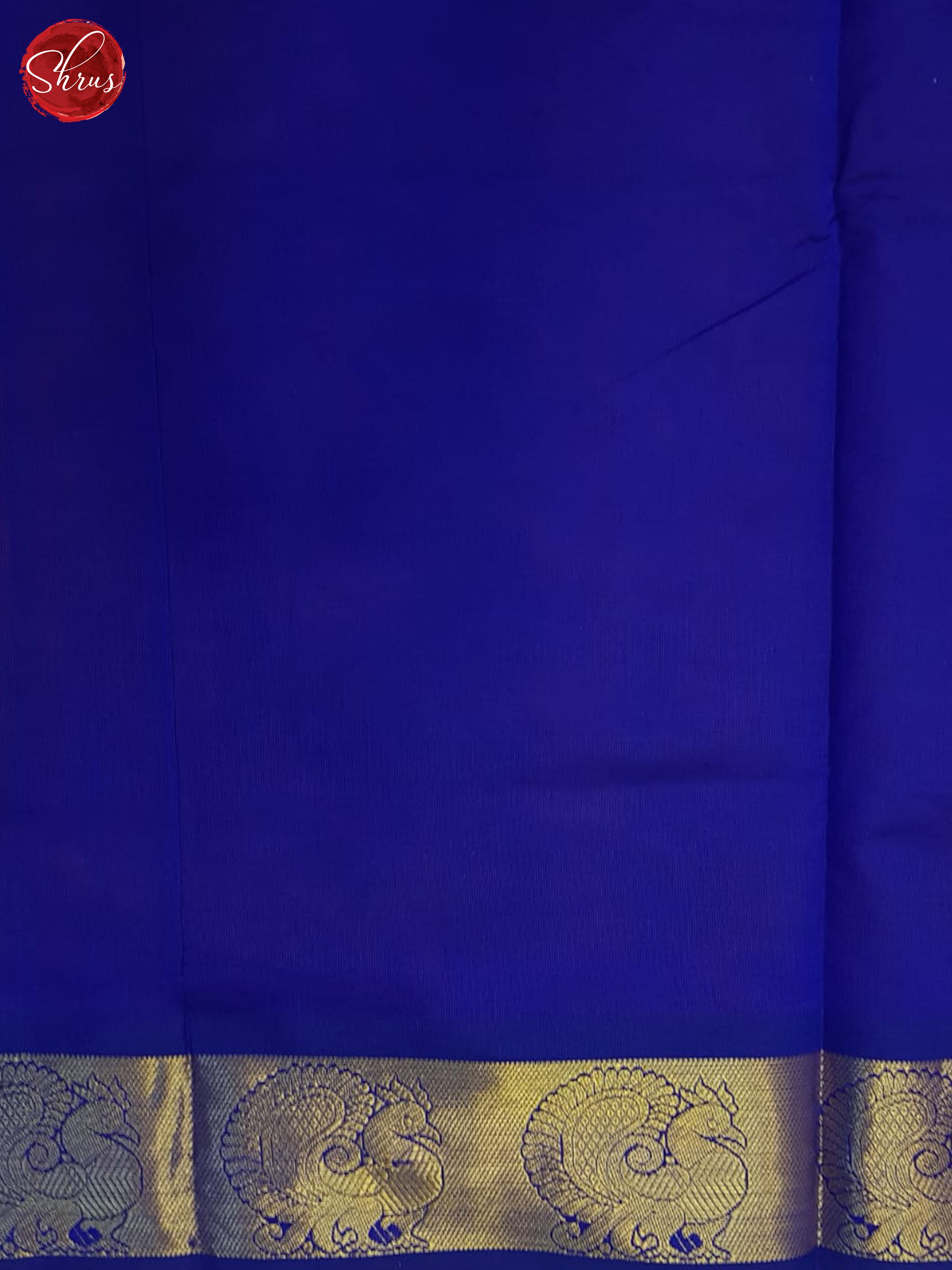 Orange And Blue- Silk Cotton Half-pure Silk Saree - Shop on ShrusEternity.com