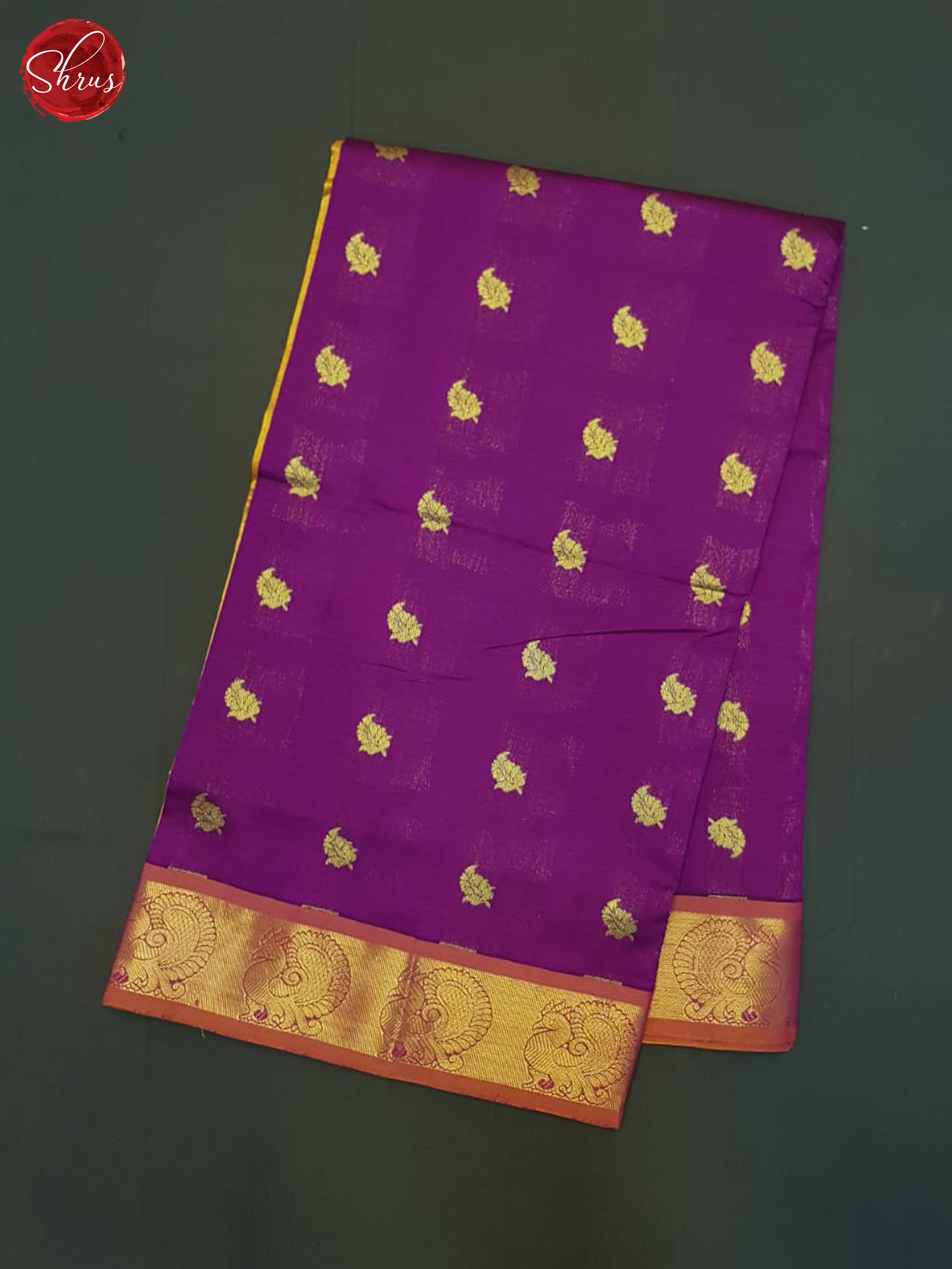 Vadamalli And Mambala Yellow- Silk Cotton Half-pure Saree - Shop on ShrusEternity.com