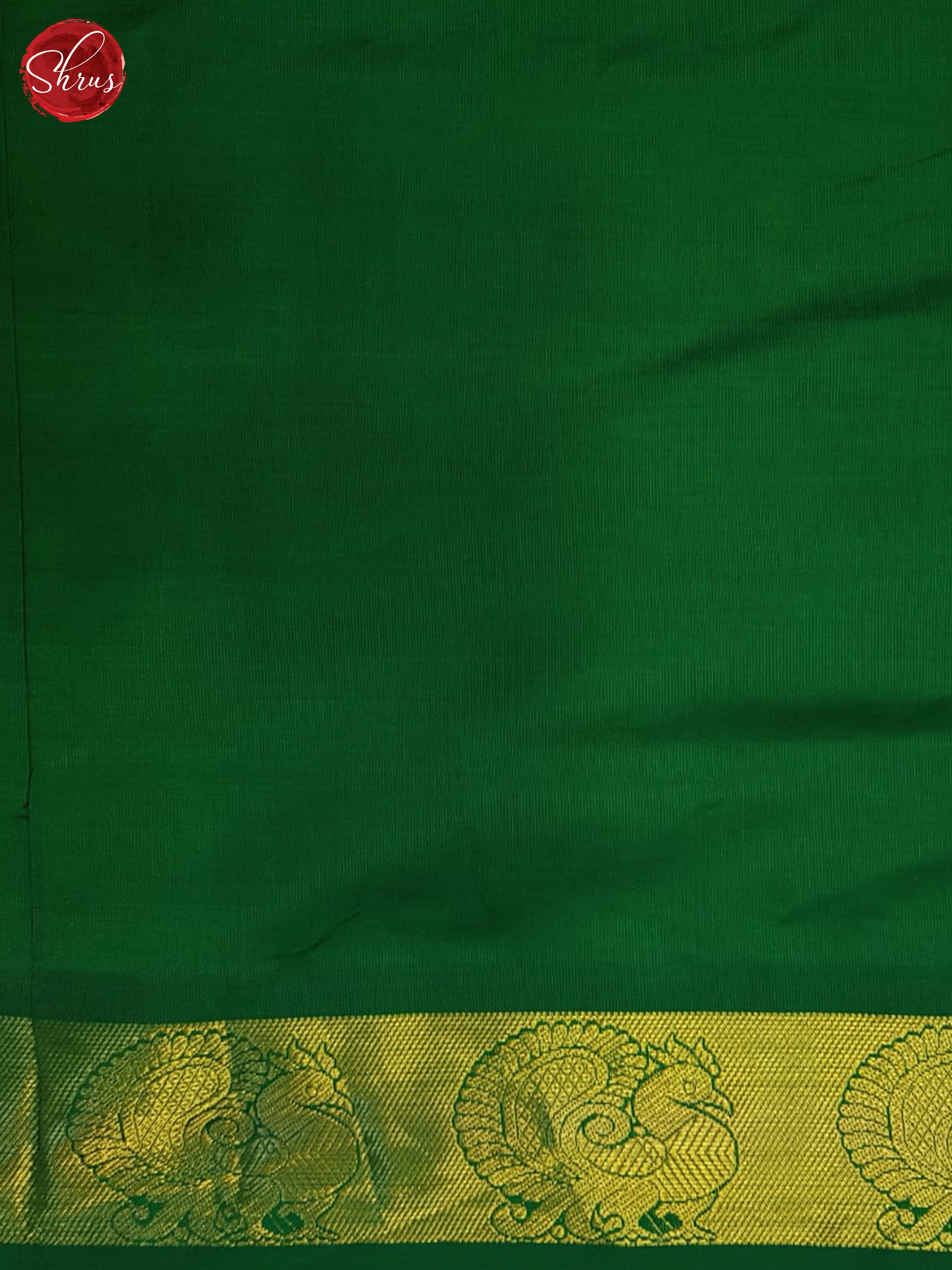 Lime Green & Green - Silk Cotton Half-pure Saree - Shop on ShrusEternity.com