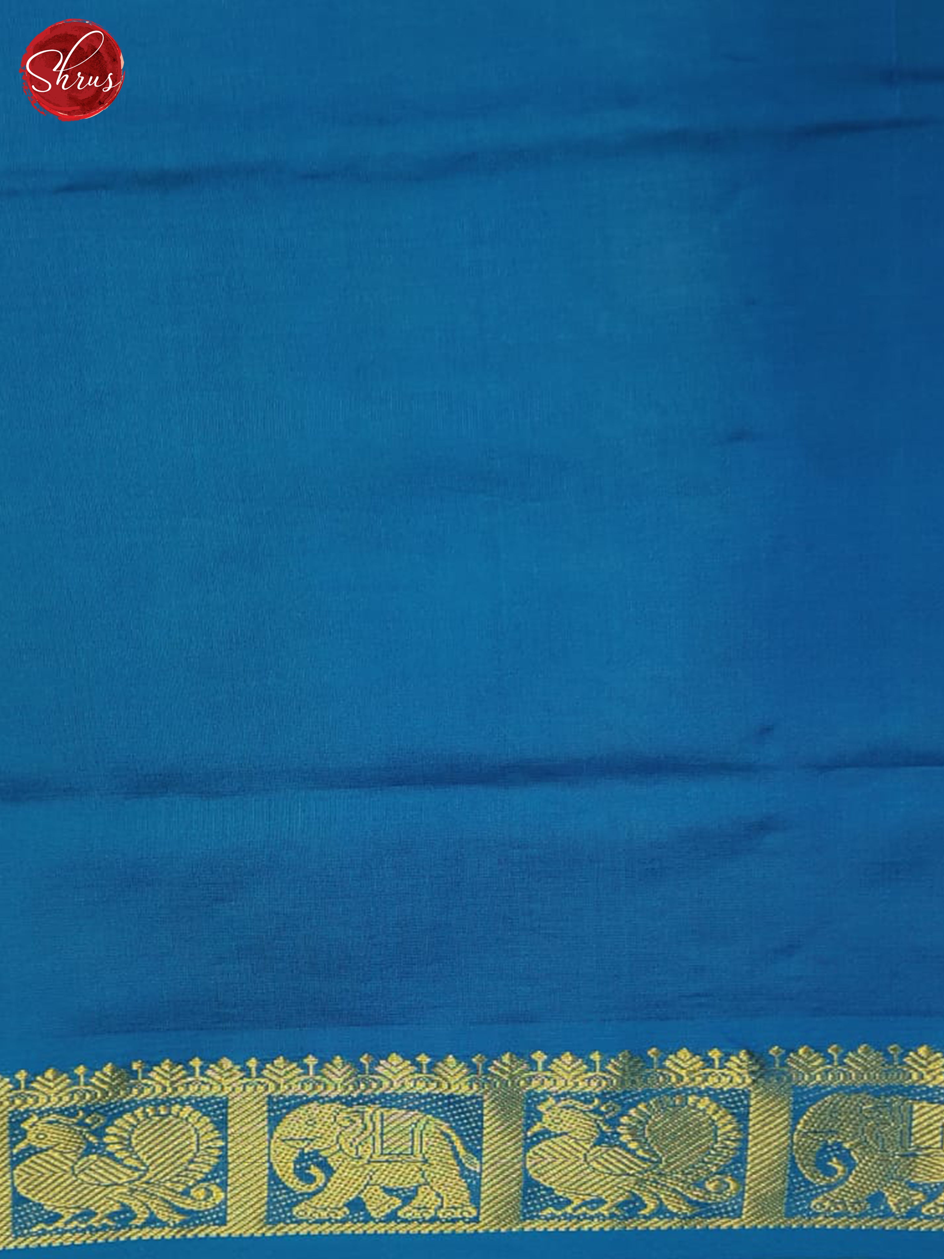 Green And Blue- Silk Cotton Half-pure Saree - Shop on ShrusEternity.com