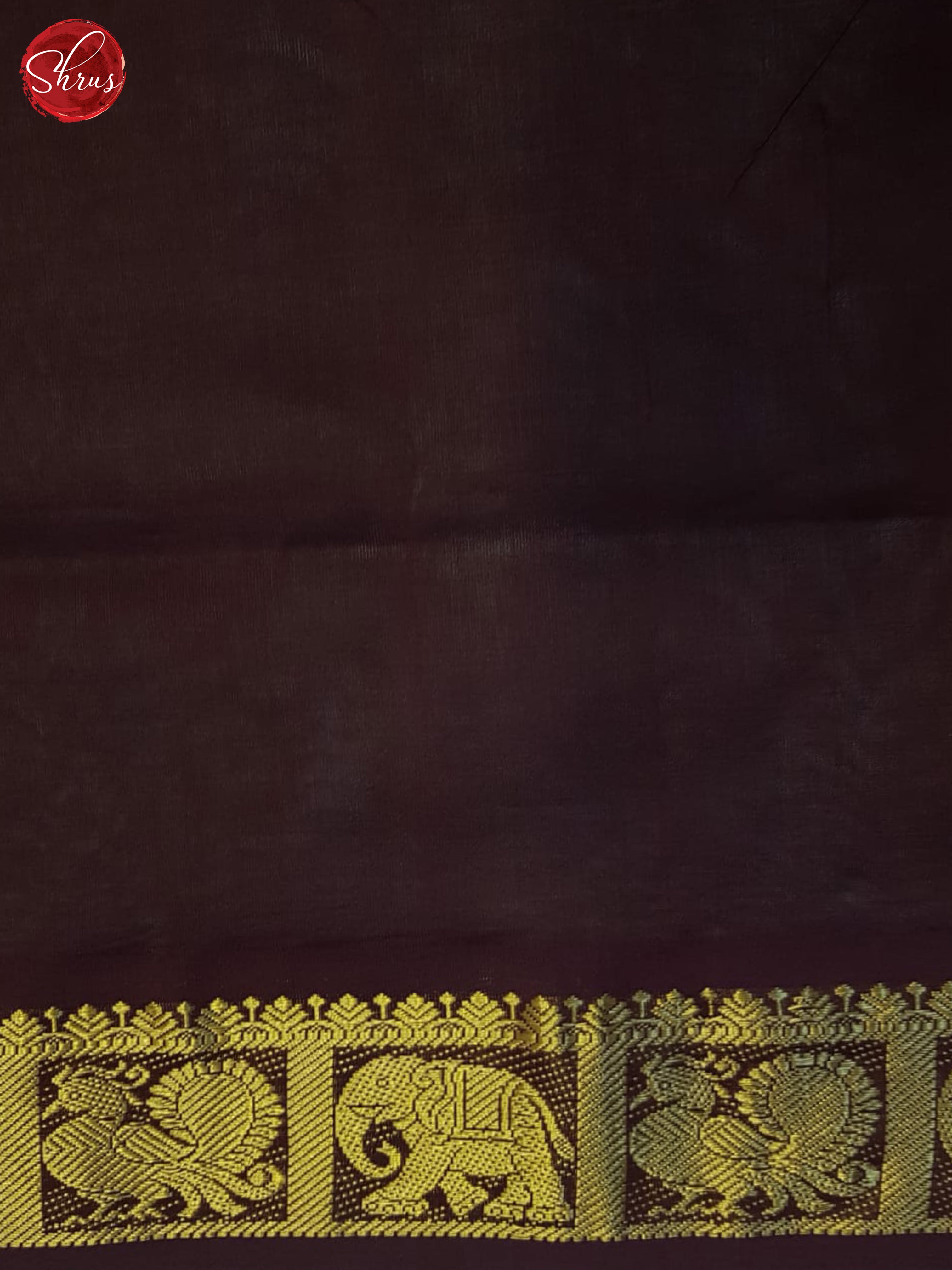 Teal Green And Brown- Silk Cotton Half-pure Saree - Shop on ShrusEternity.com