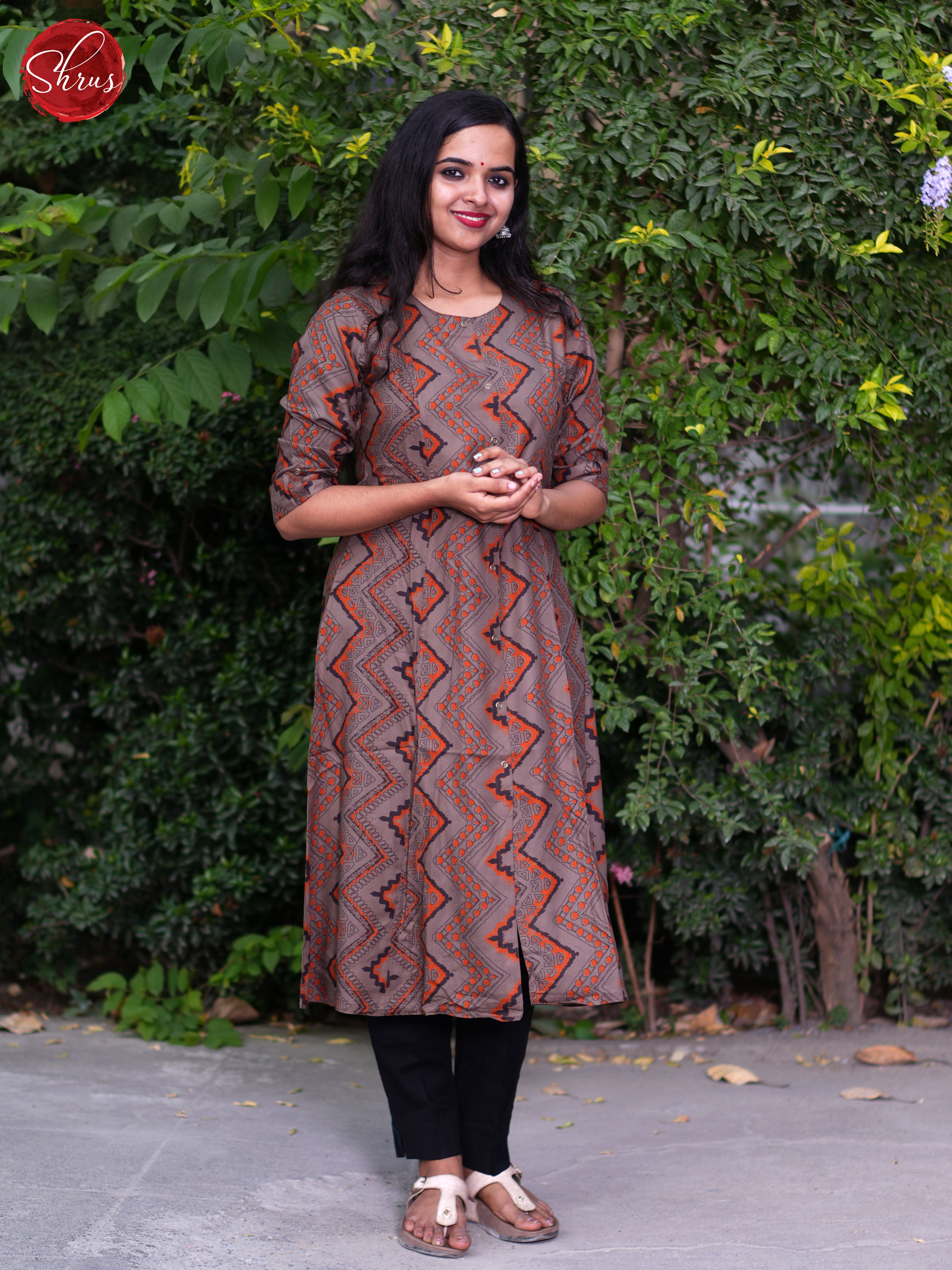 Grey- Readymade Kurti - Shop on ShrusEternity.com