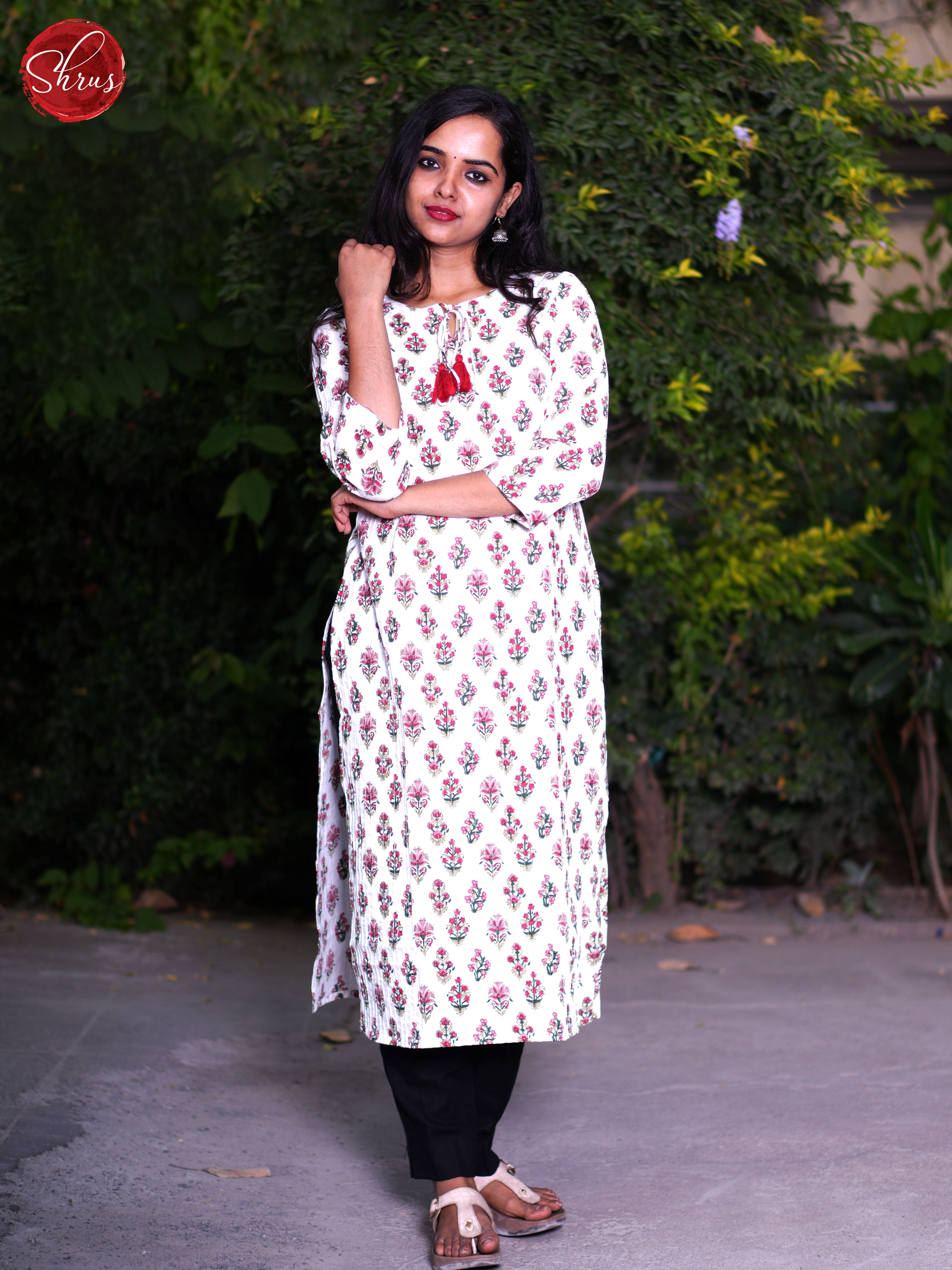 White - Casual Readymade kurti - Shop on ShrusEternity.com