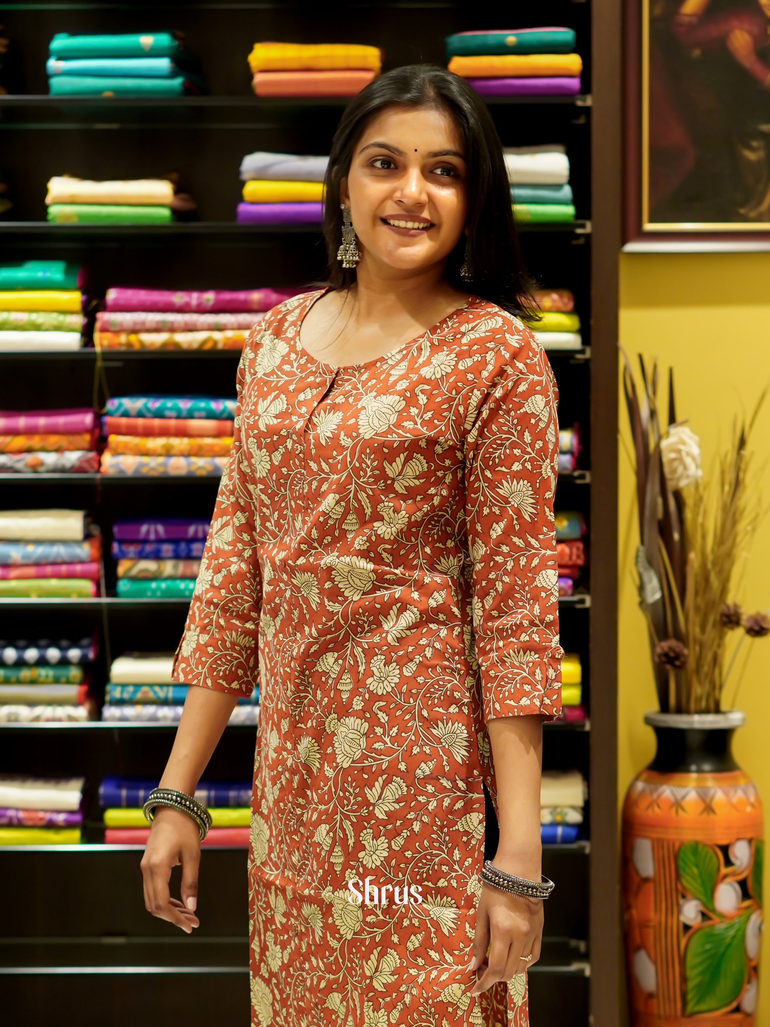 Brick Red - Readymade Kurti