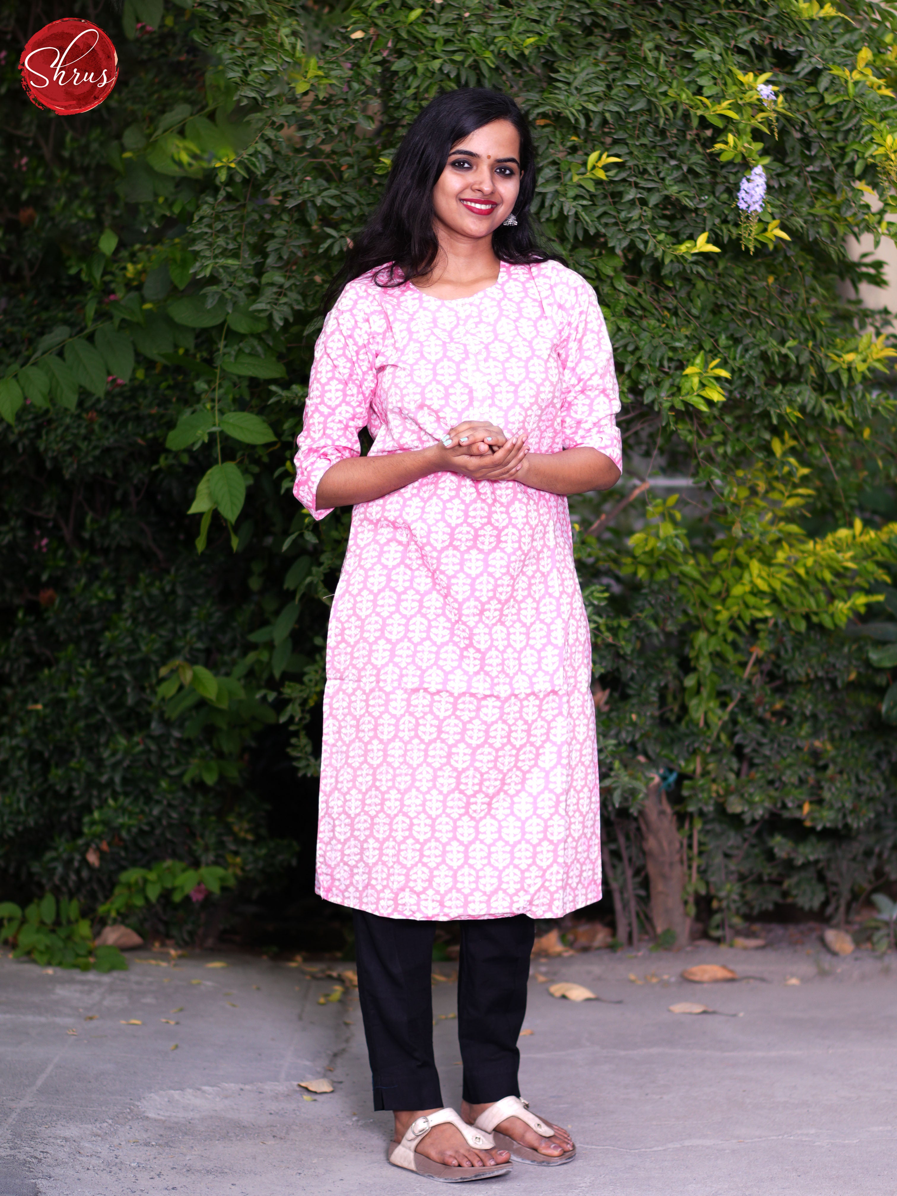 Pink - Readymade Kurti - Shop on ShrusEternity.com