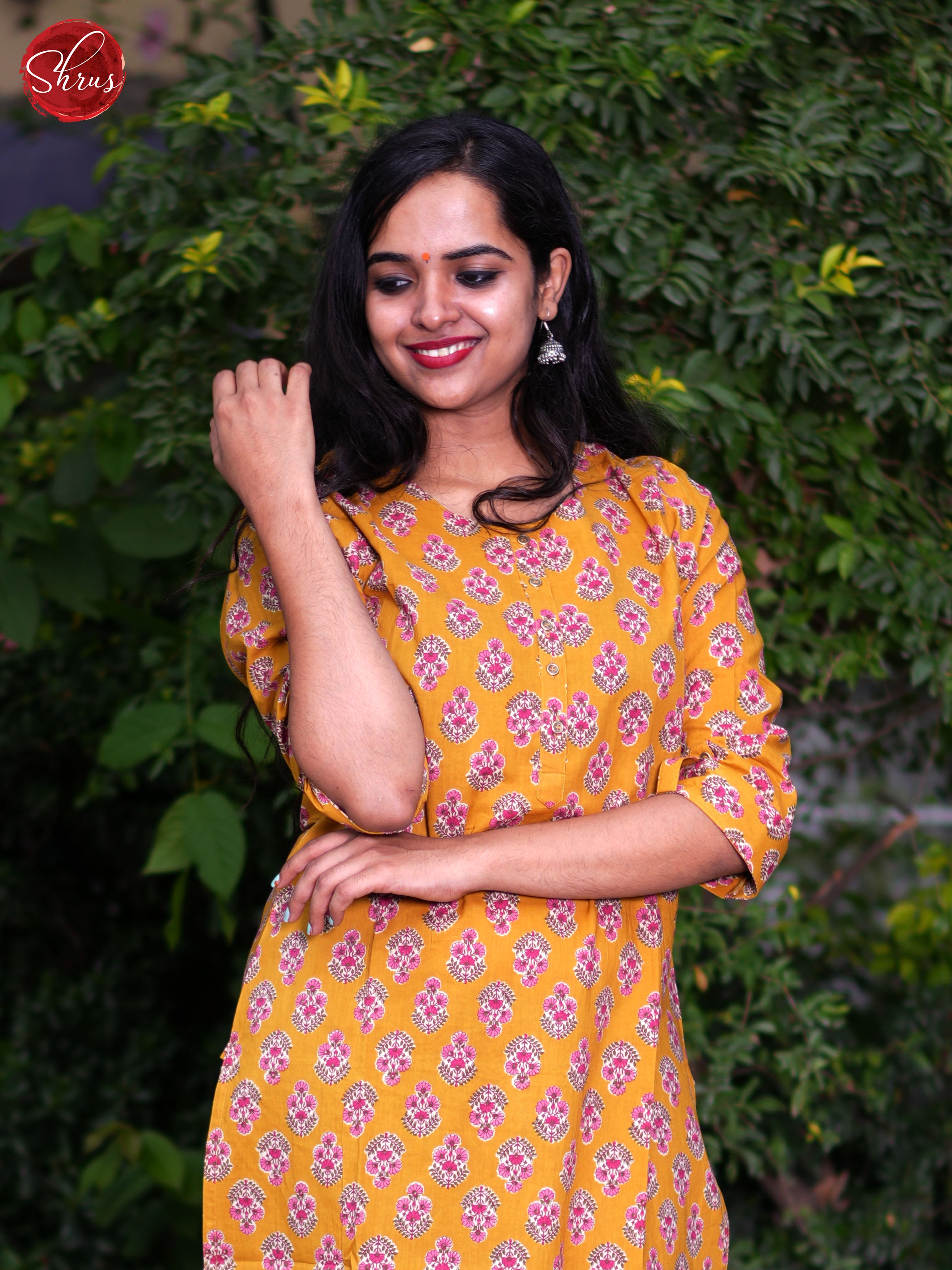 Orange  - Readymade Kurti - Shop on ShrusEternity.com