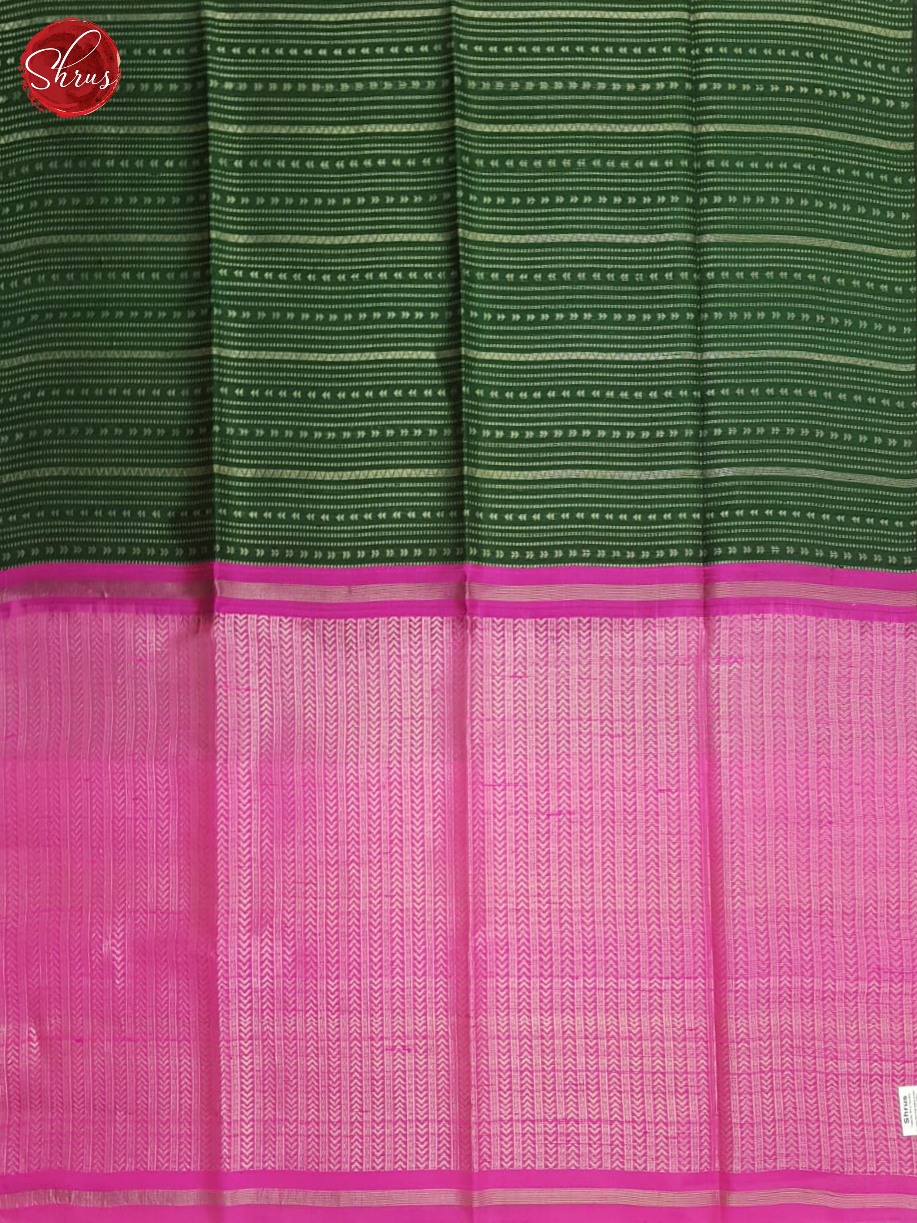 Green and pink - Raw Silk Saree - Shop on ShrusEternity.com